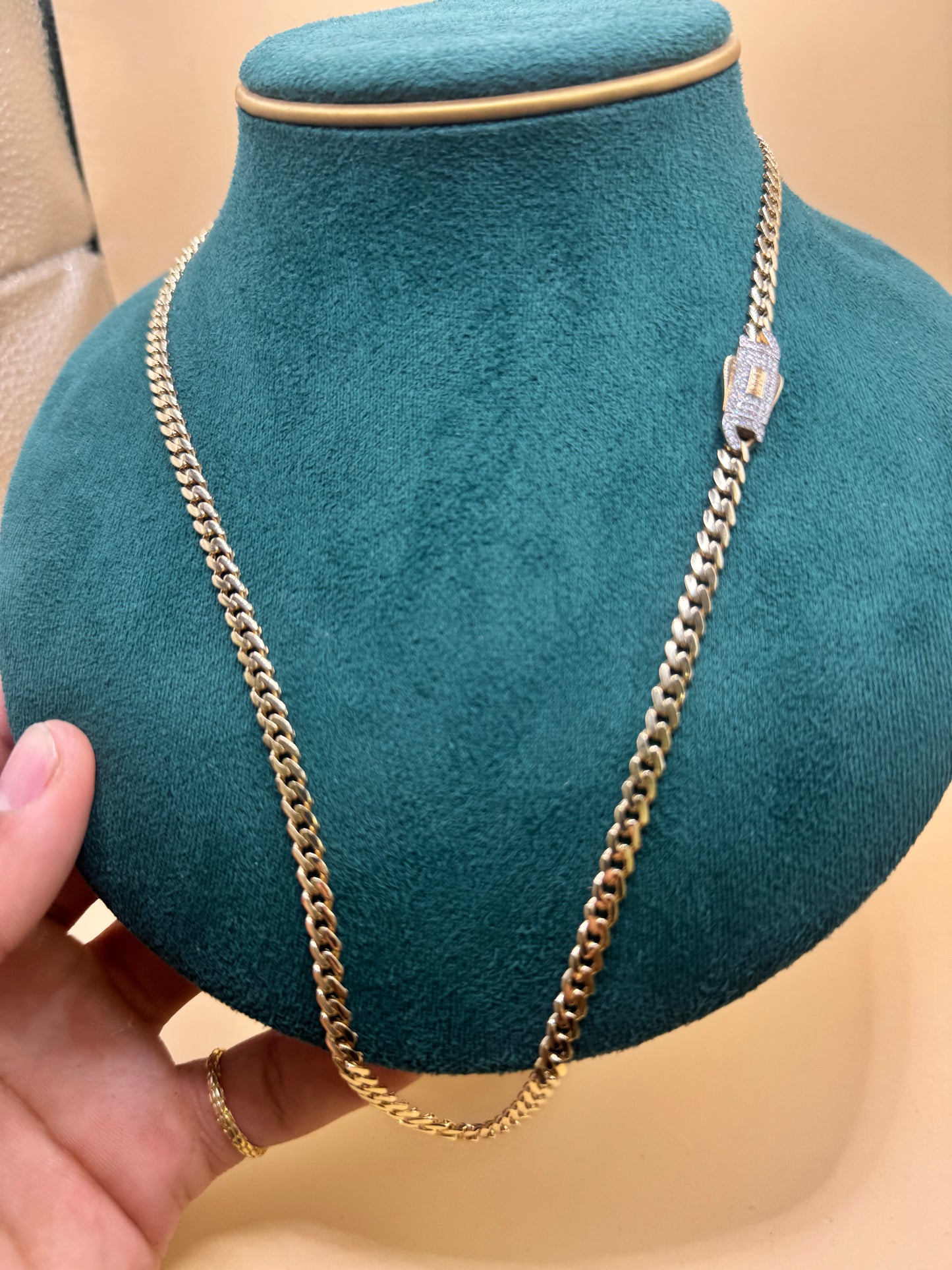 14K Gold Cuban Link Chain 22” 2.5mm – Solid Gold Necklace for Men, Real Gold Chain, Everyday Jewelry
