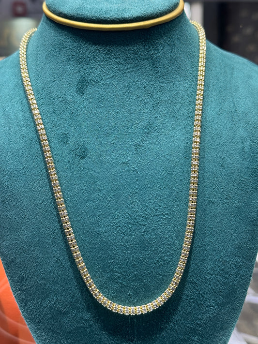 14K Gold Ice Chain – 3.2mm 20” inch necklace for men