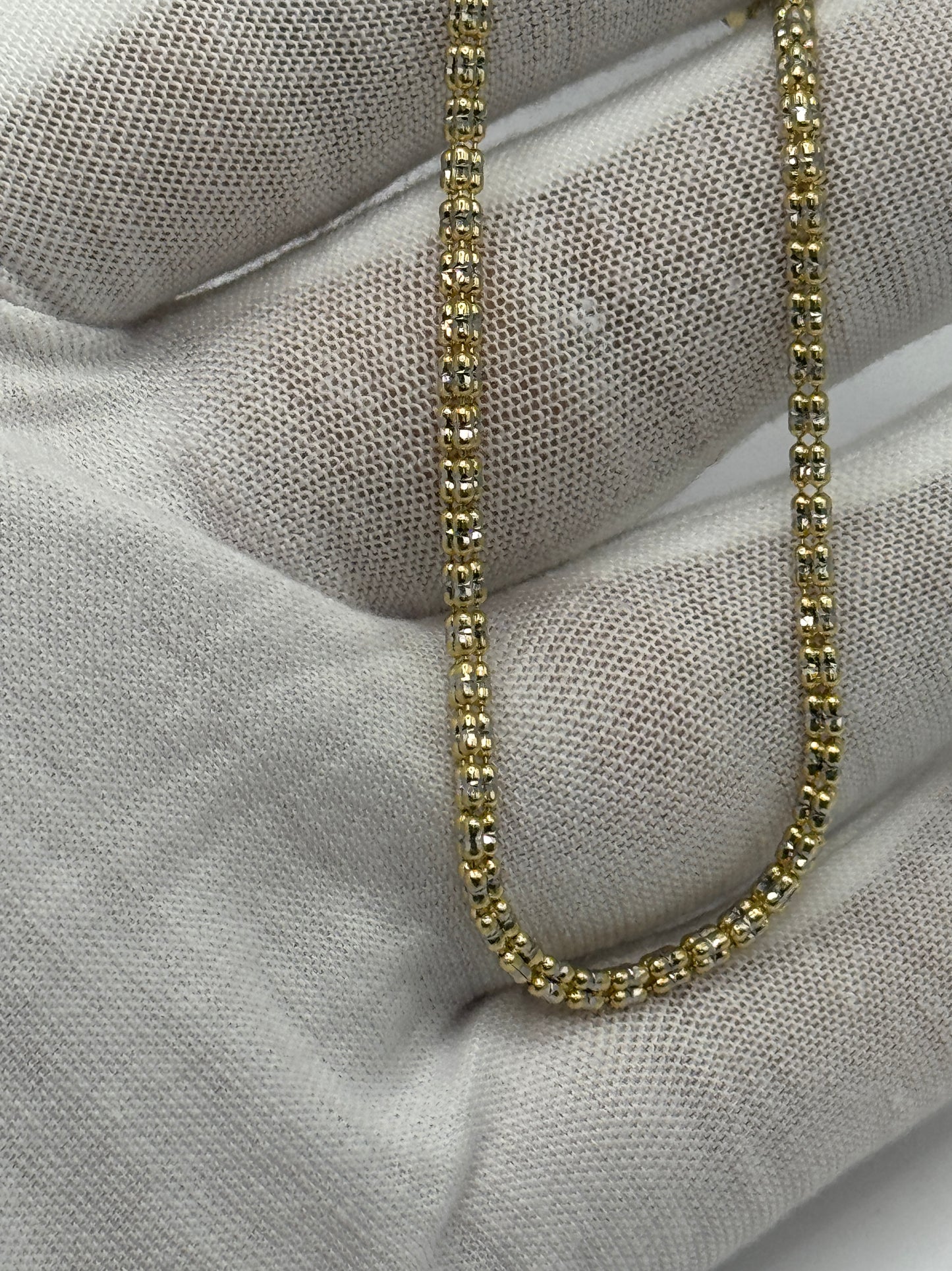 14k gold ice bracelet for women 8” long