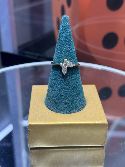 14K Gold Round ZC Ring – Elegant Shine for Every Moment size 7”