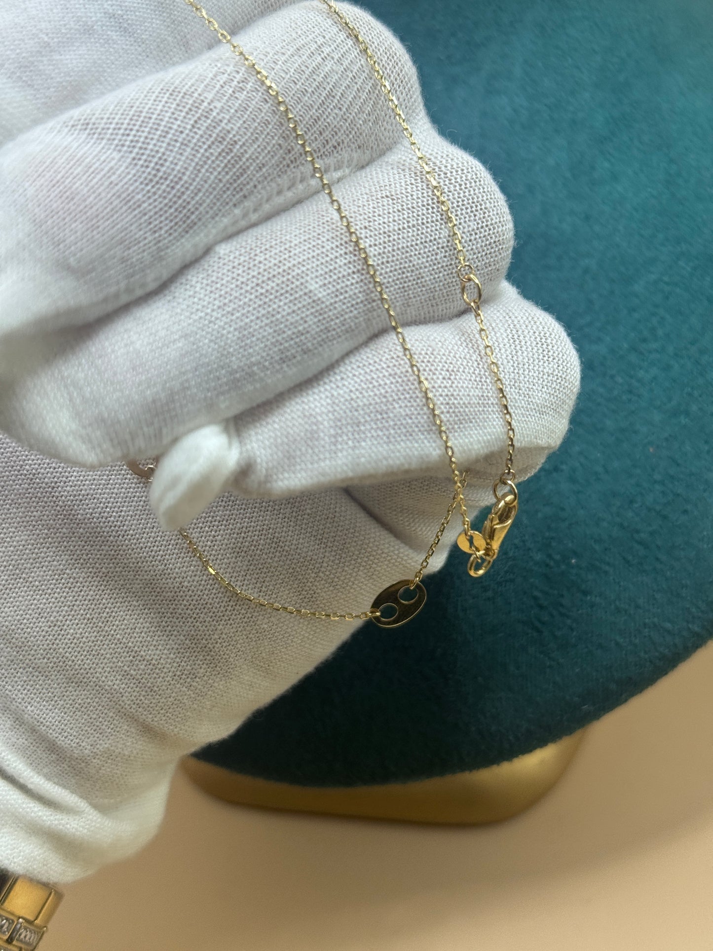 14K Gold Mariner Link Jewelry Set – Adjustable 17” Necklace & 7” Bracelet for Women, Solid Gold Matching Set