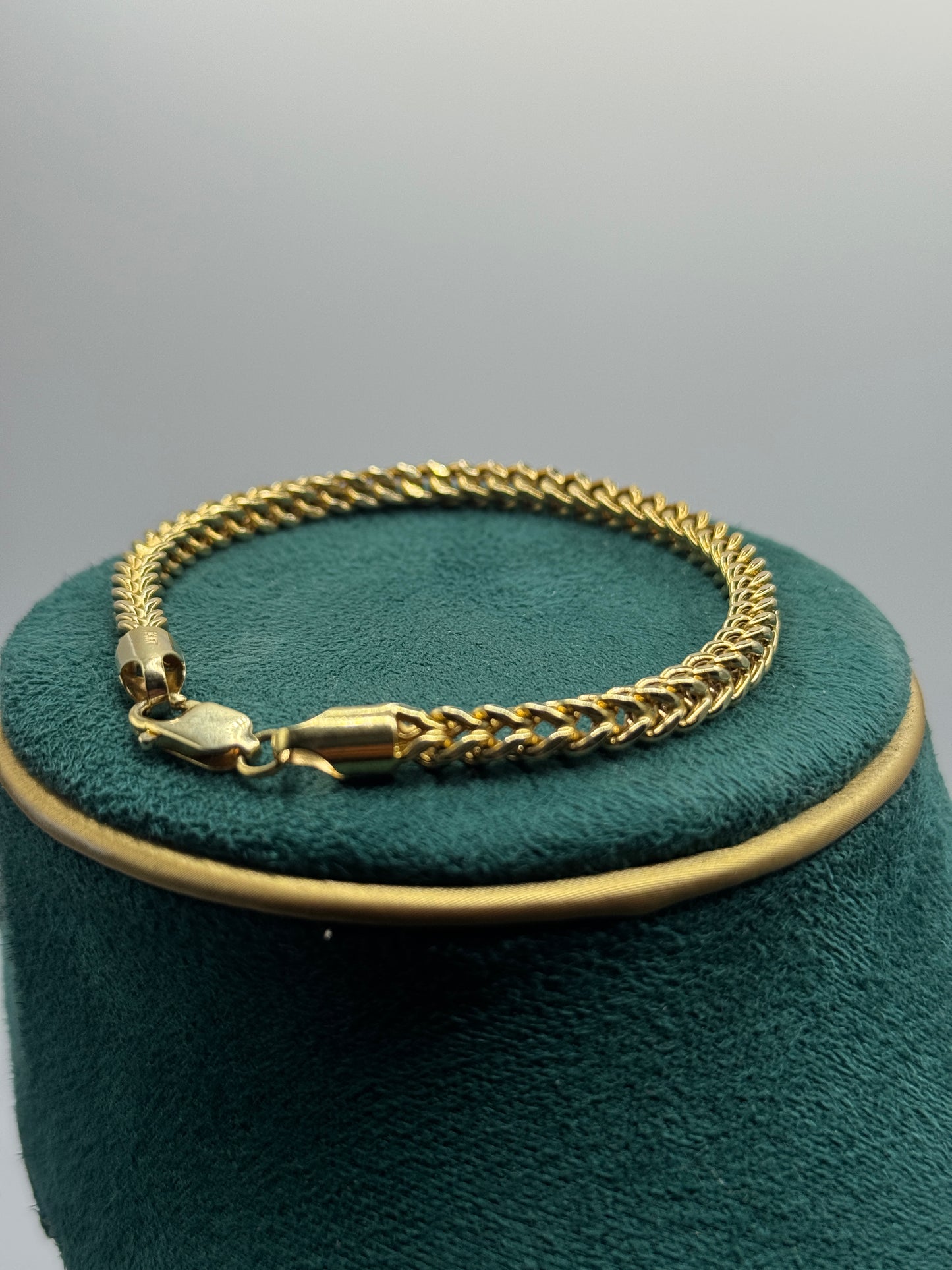 14K Gold Franco Bracelet – Unisex 8” long