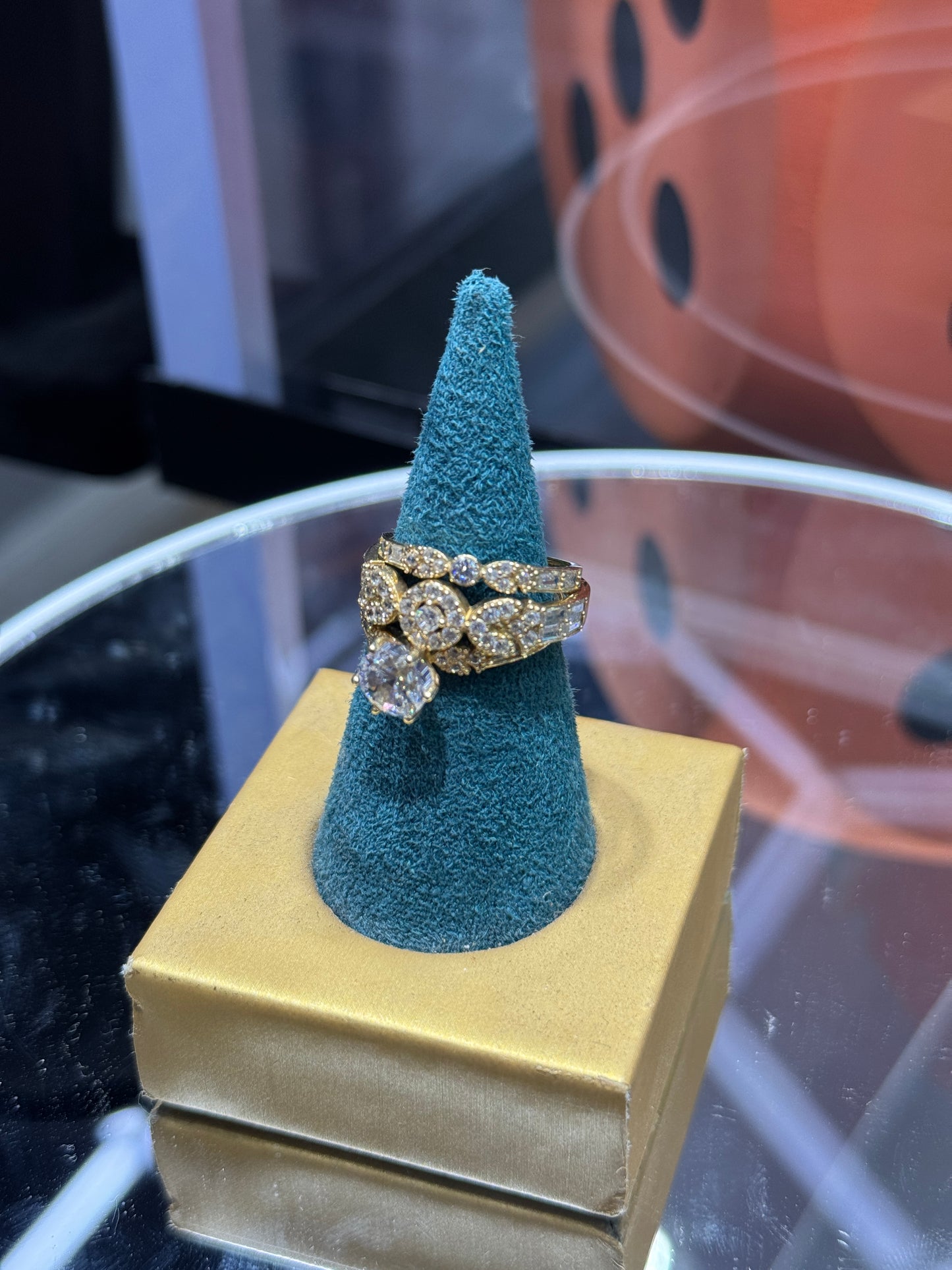 Trio ZC Wedding Ring Set  Love in 14K Gold