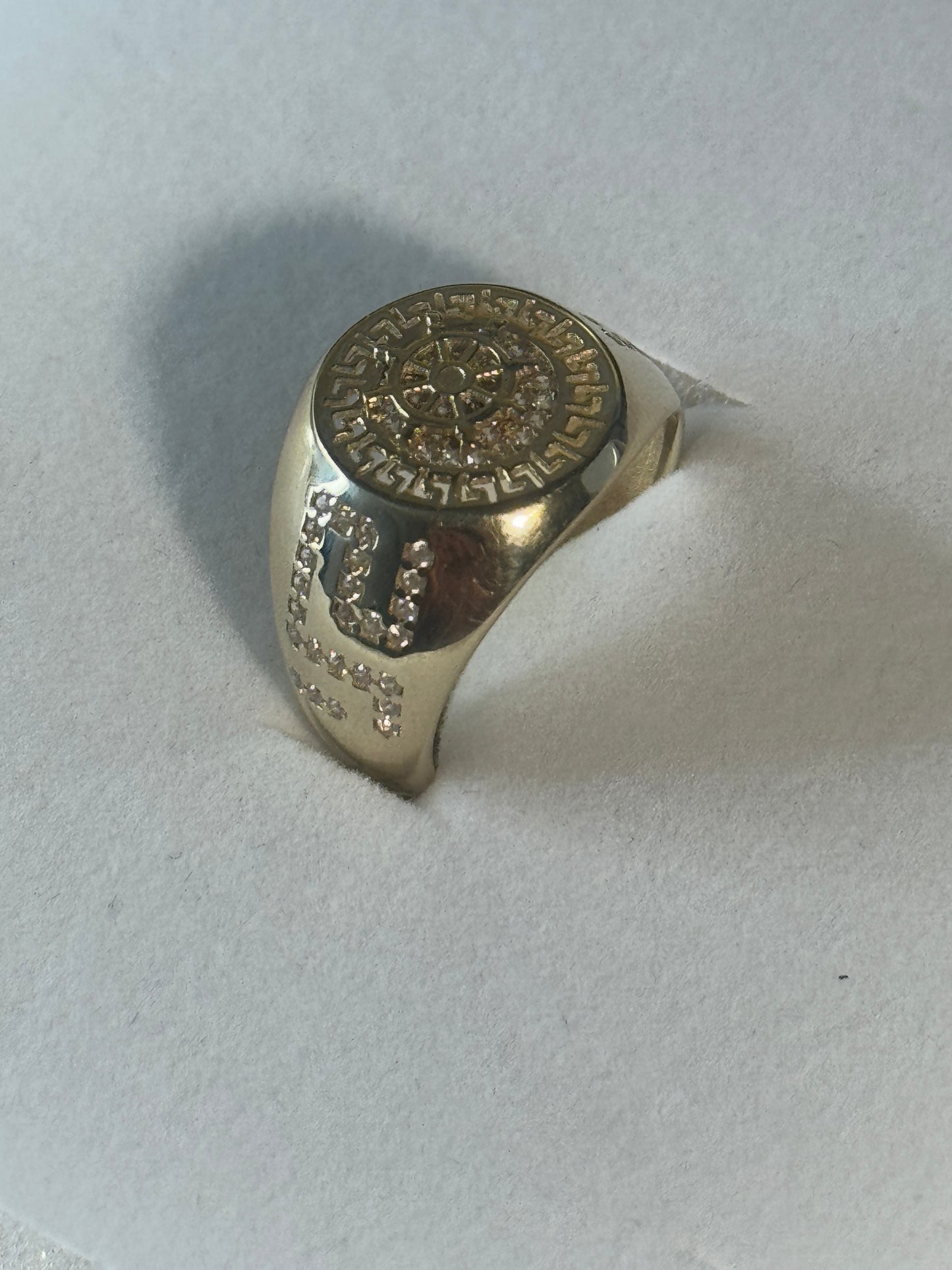 14K Gold Nautical Zircon Ring