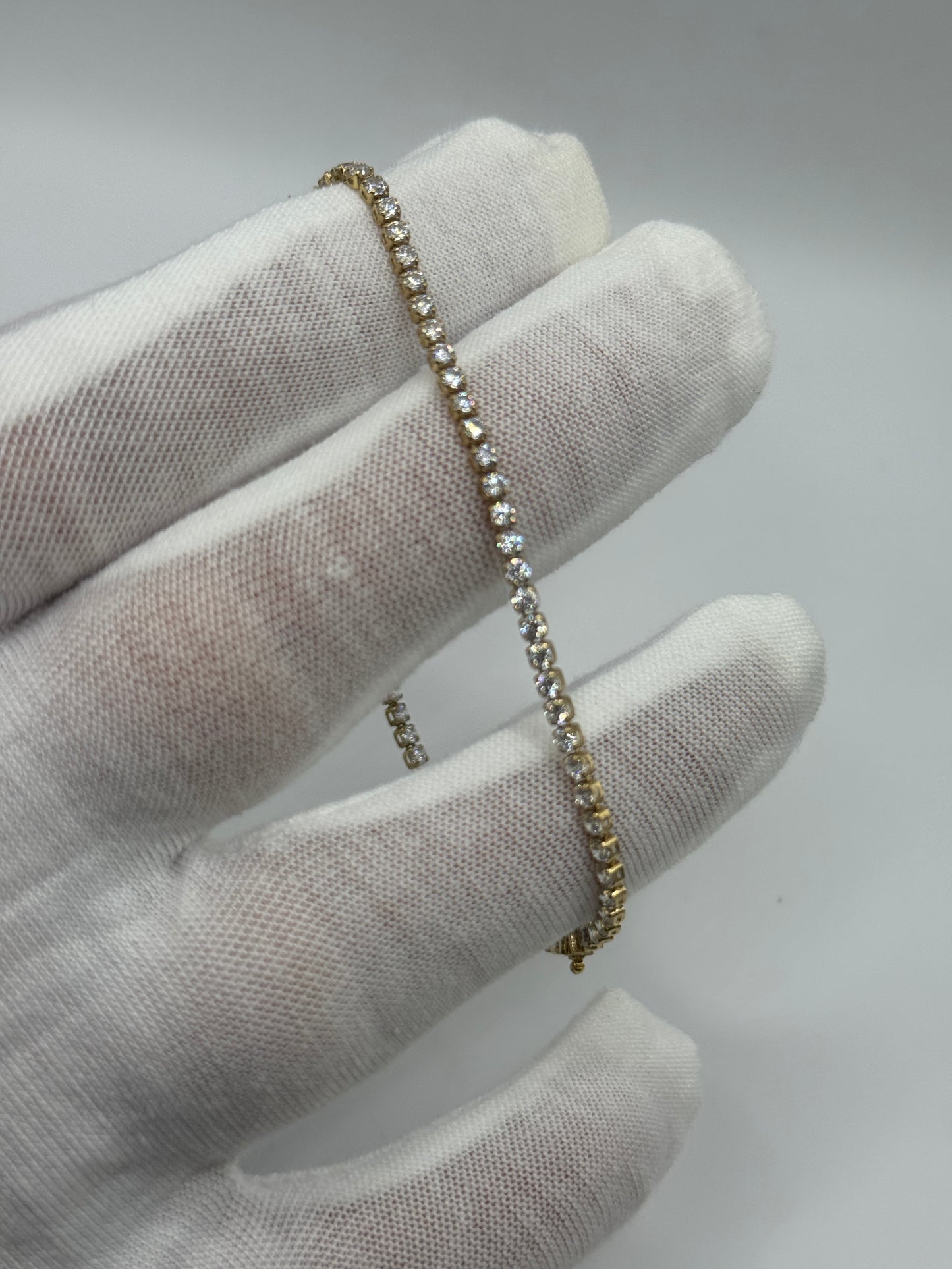 14k gold tennis bracelet for women 8”long