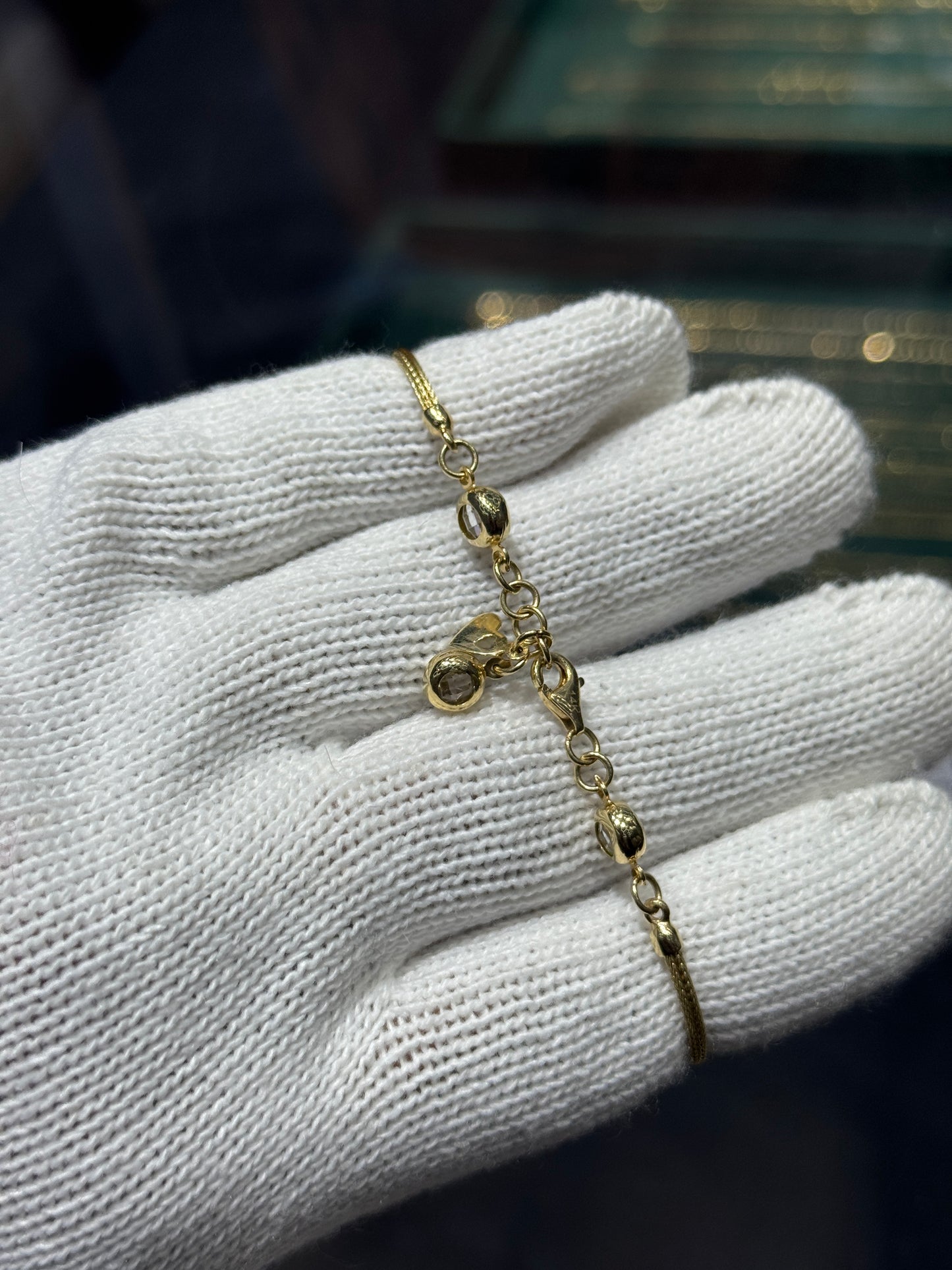 💎 14K Gold Women’s Heart Bracelet 8” inch long – Elegant Charming