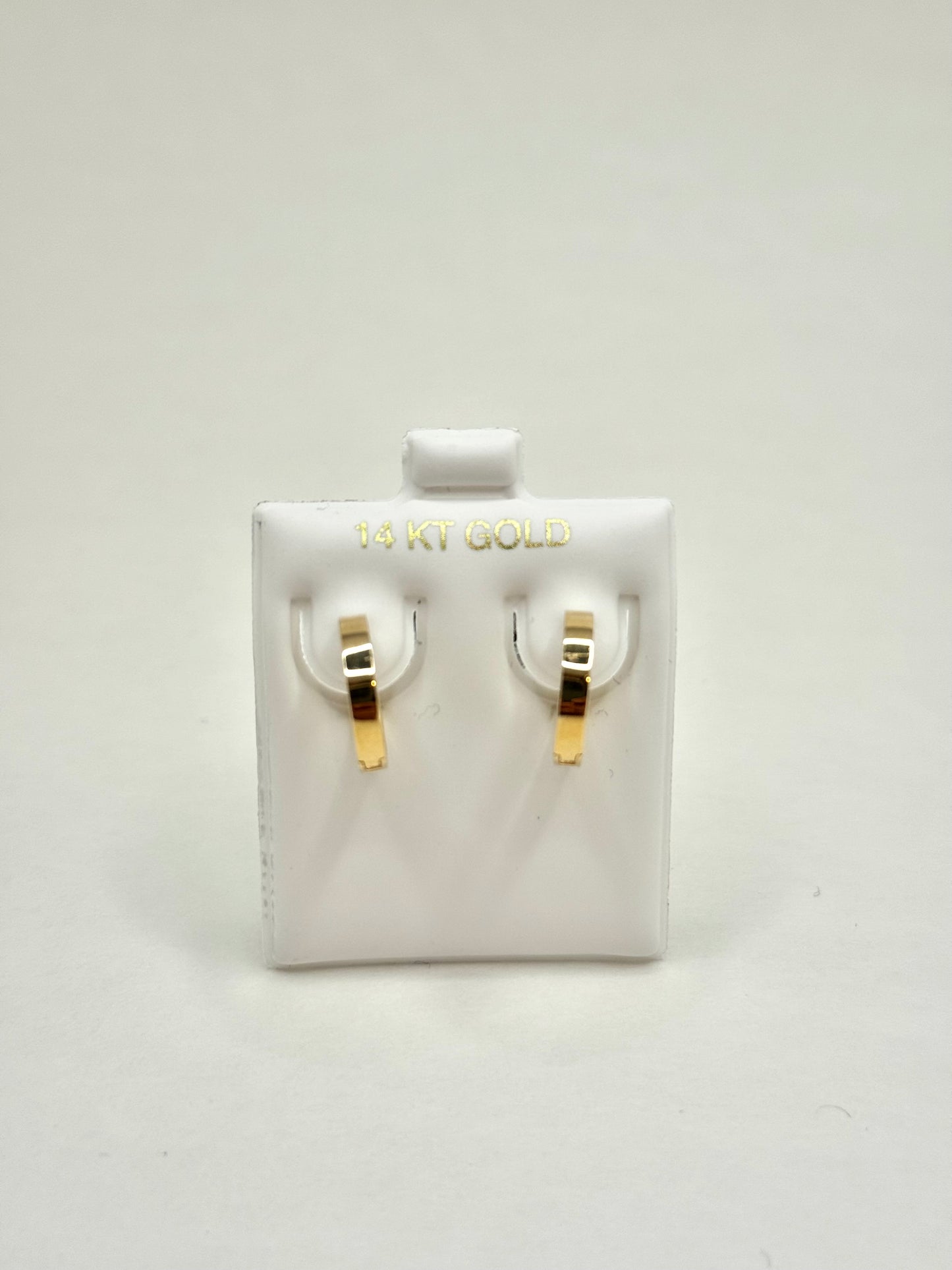 14k gold Huggie round earrings for women