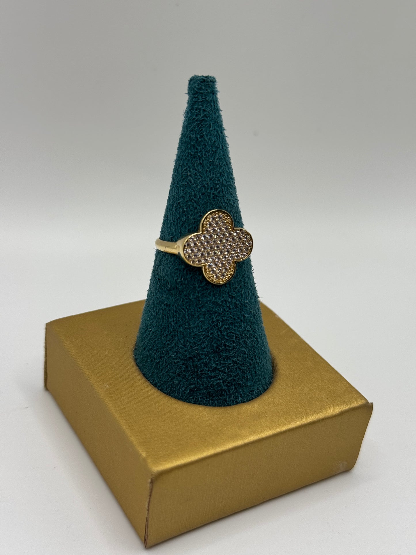 14k Gold ZC cross ring for women