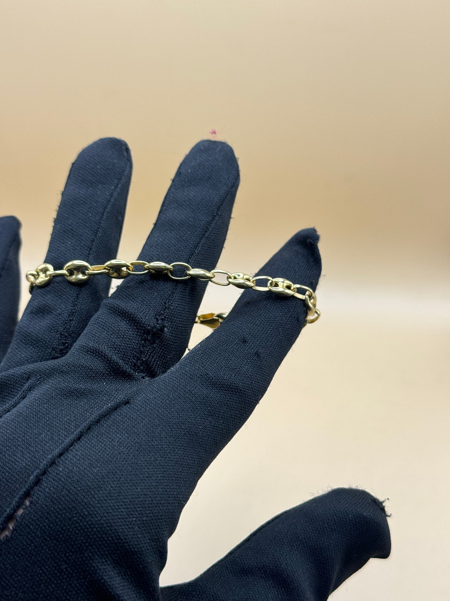 14K Gold Puffed Mariner Link Bracelet – 7” for women