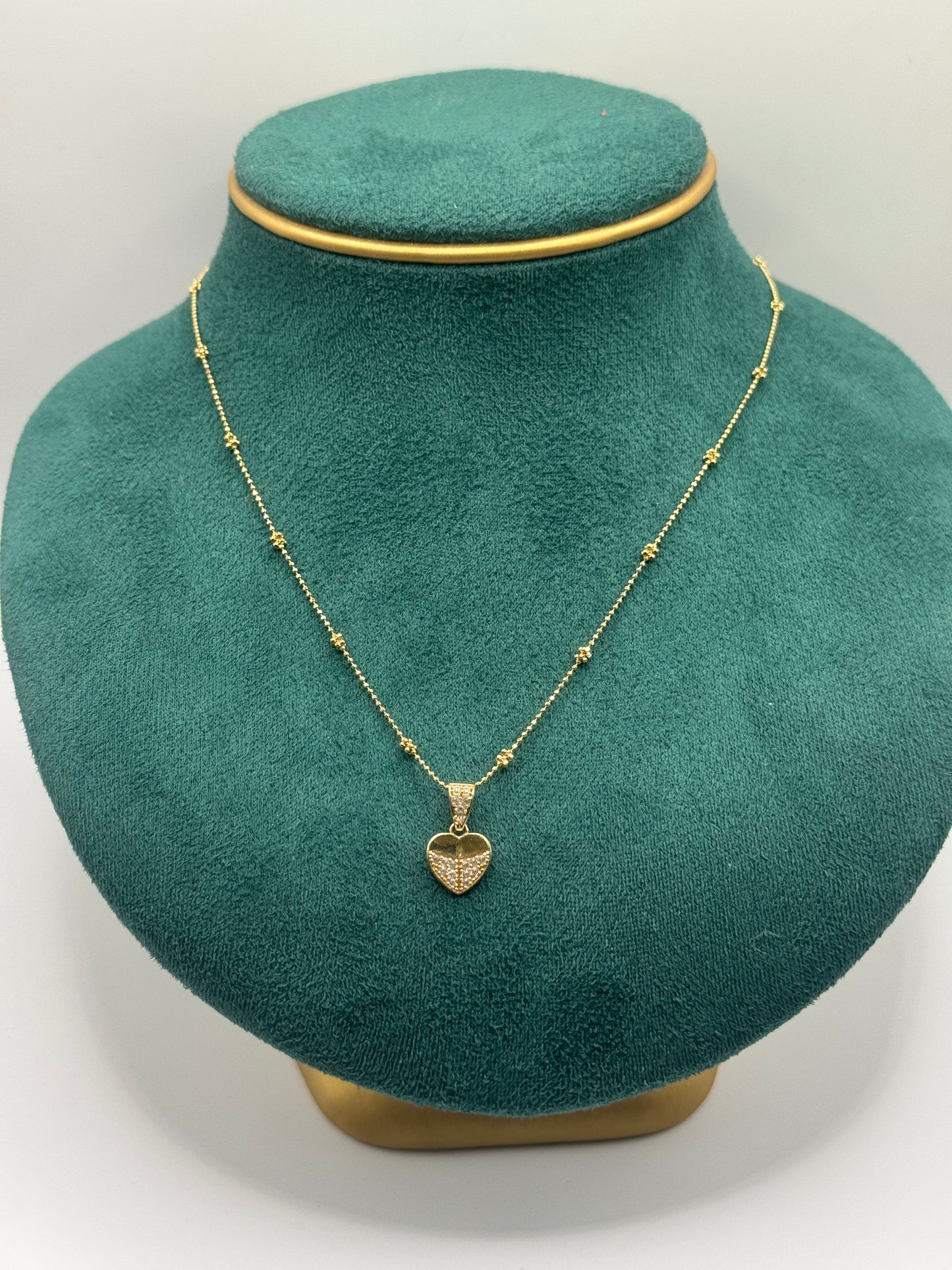 14k 20” necklace for women with heart pendant