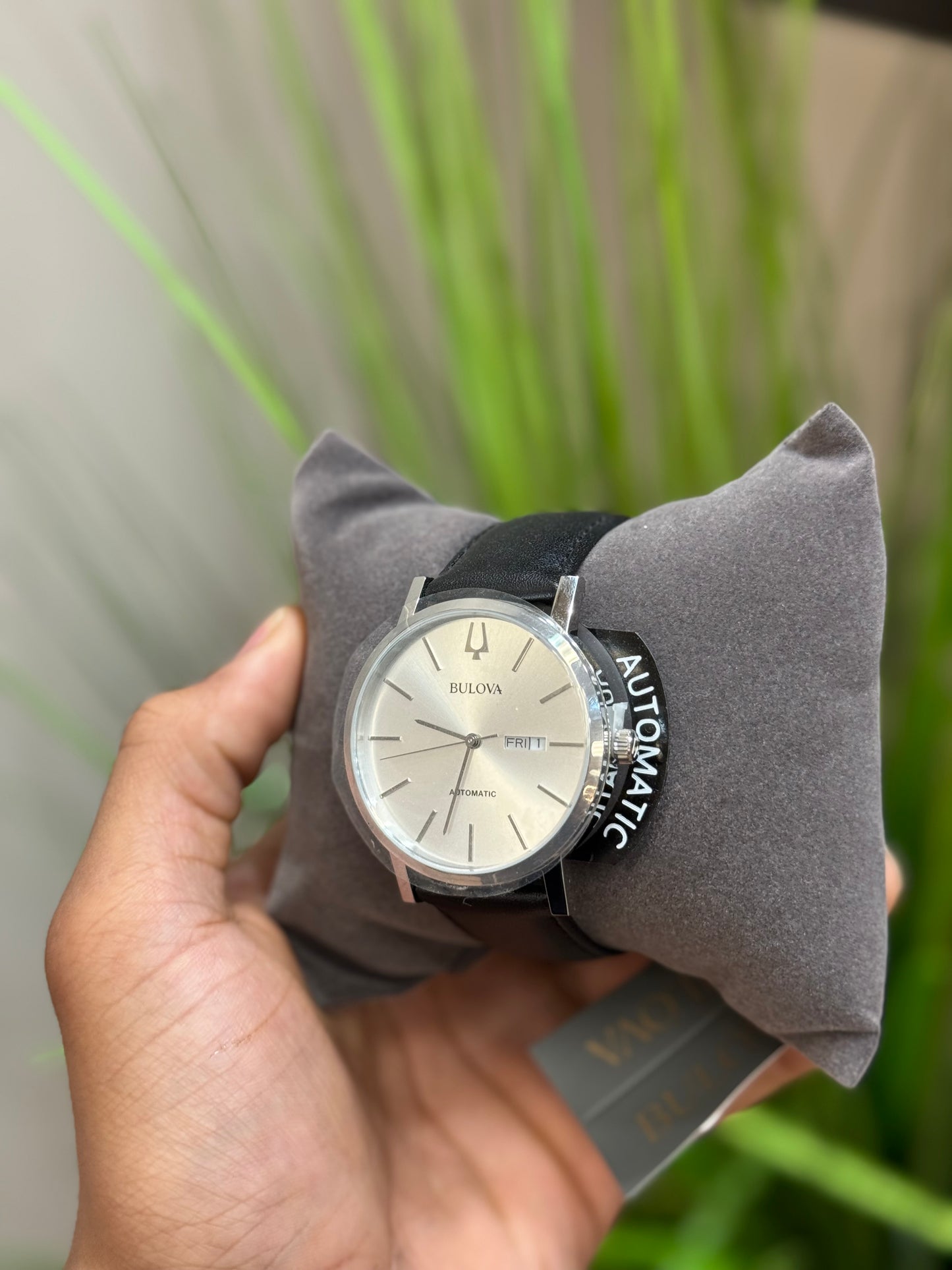 Bulova American Clipper 96C130 Automatic Silver Dial Date Day Indicator Watch