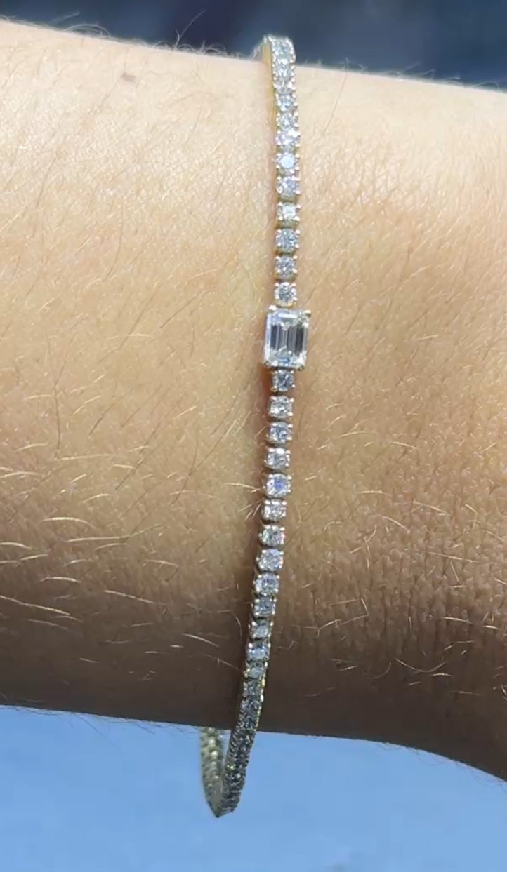 Diamond & 14k white gold  Bracelet for Women – Sparkling Elegance