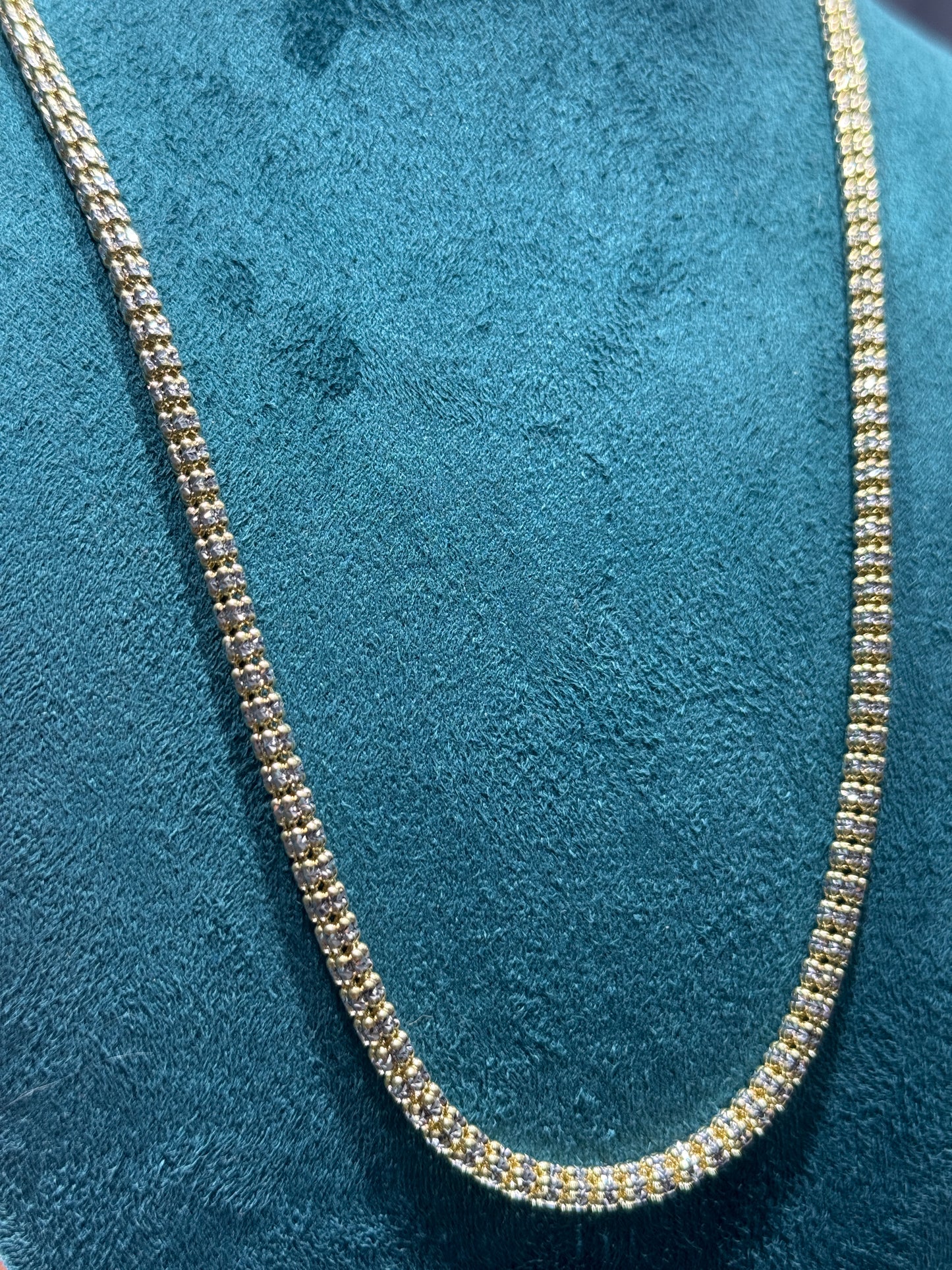14K Gold Ice Chain – 3.2mm 20” inch necklace for men