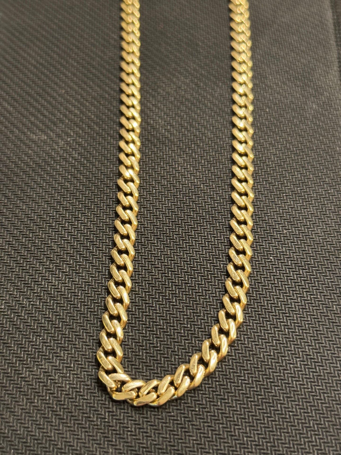 14K Gold Hollow Cuban Link Chain for Men – 24” Long