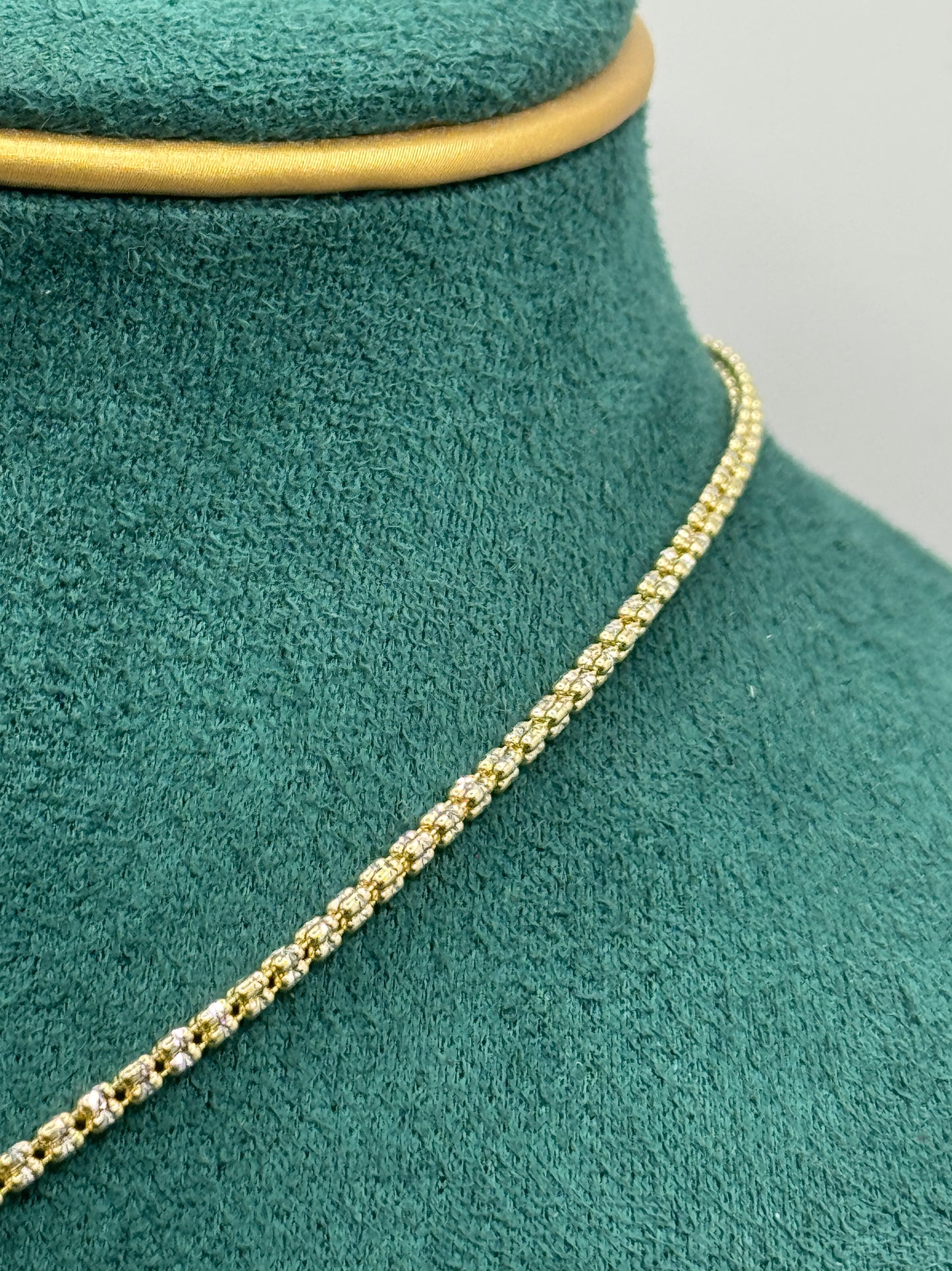 14K Gold Moon Ice Chain – 20” with Divine Child Pendant unisex