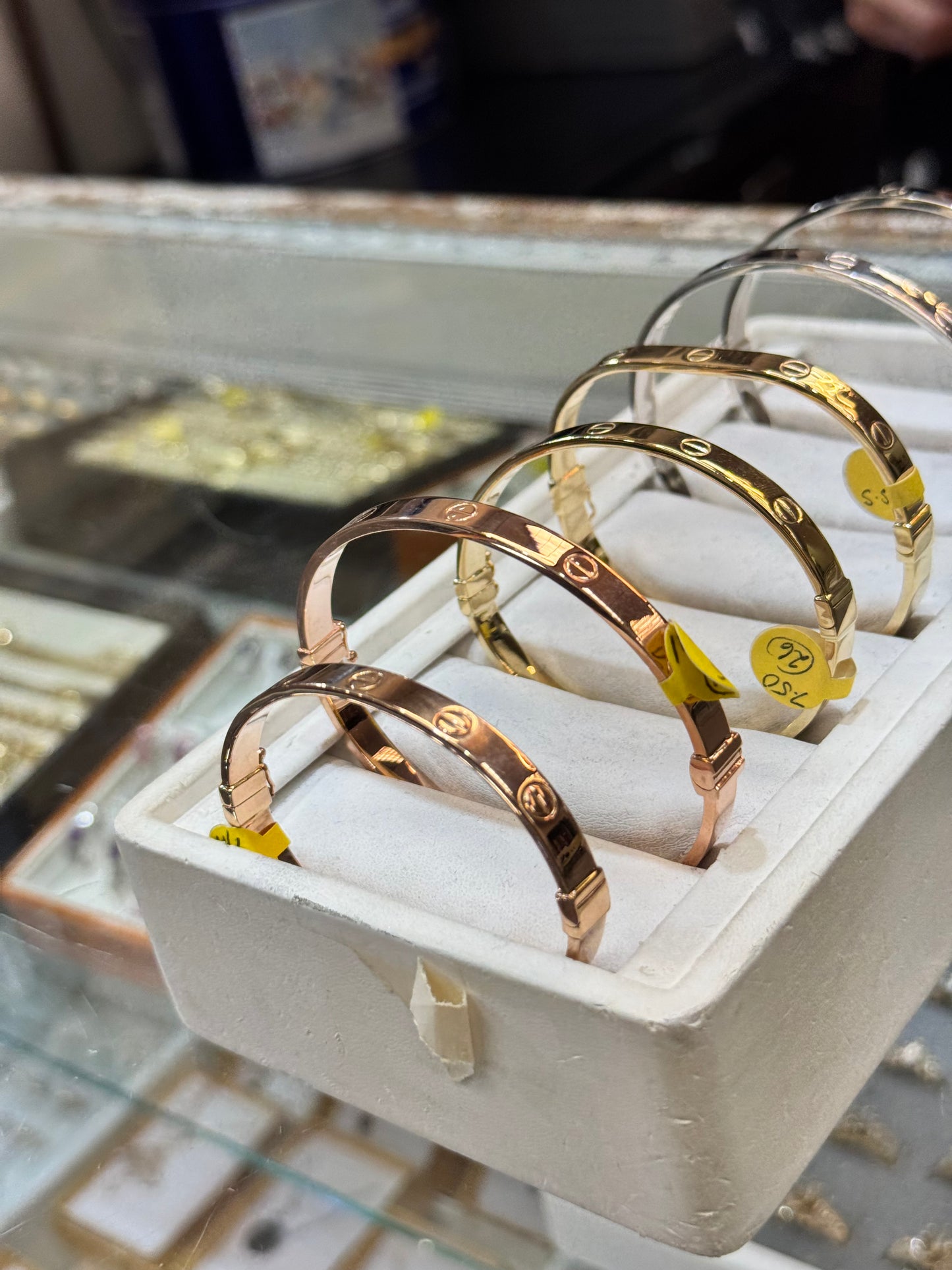 14K Gold Love Bangle Bracelet for women