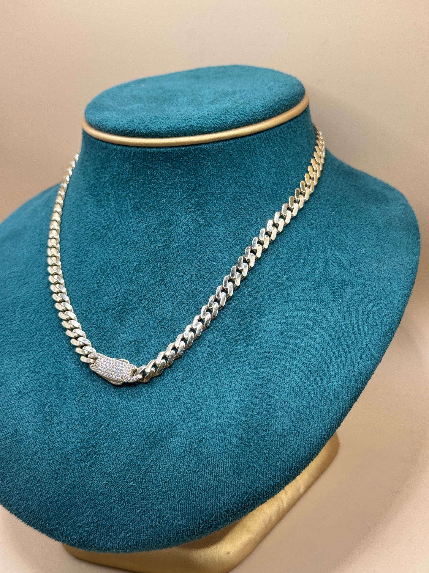 14K Gold Choker Necklace 16” with CZ Lock Pendant – Dainty Gold Necklace for Women, Real Gold Jewelry Gift