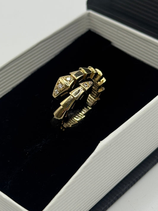 14k gold serpentine ring 14k gold size 7 unisex ring