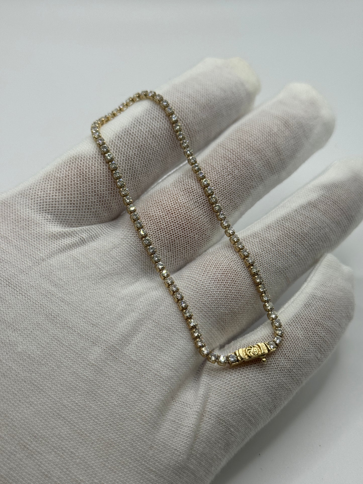 14k gold tennis bracelet for women 8”long