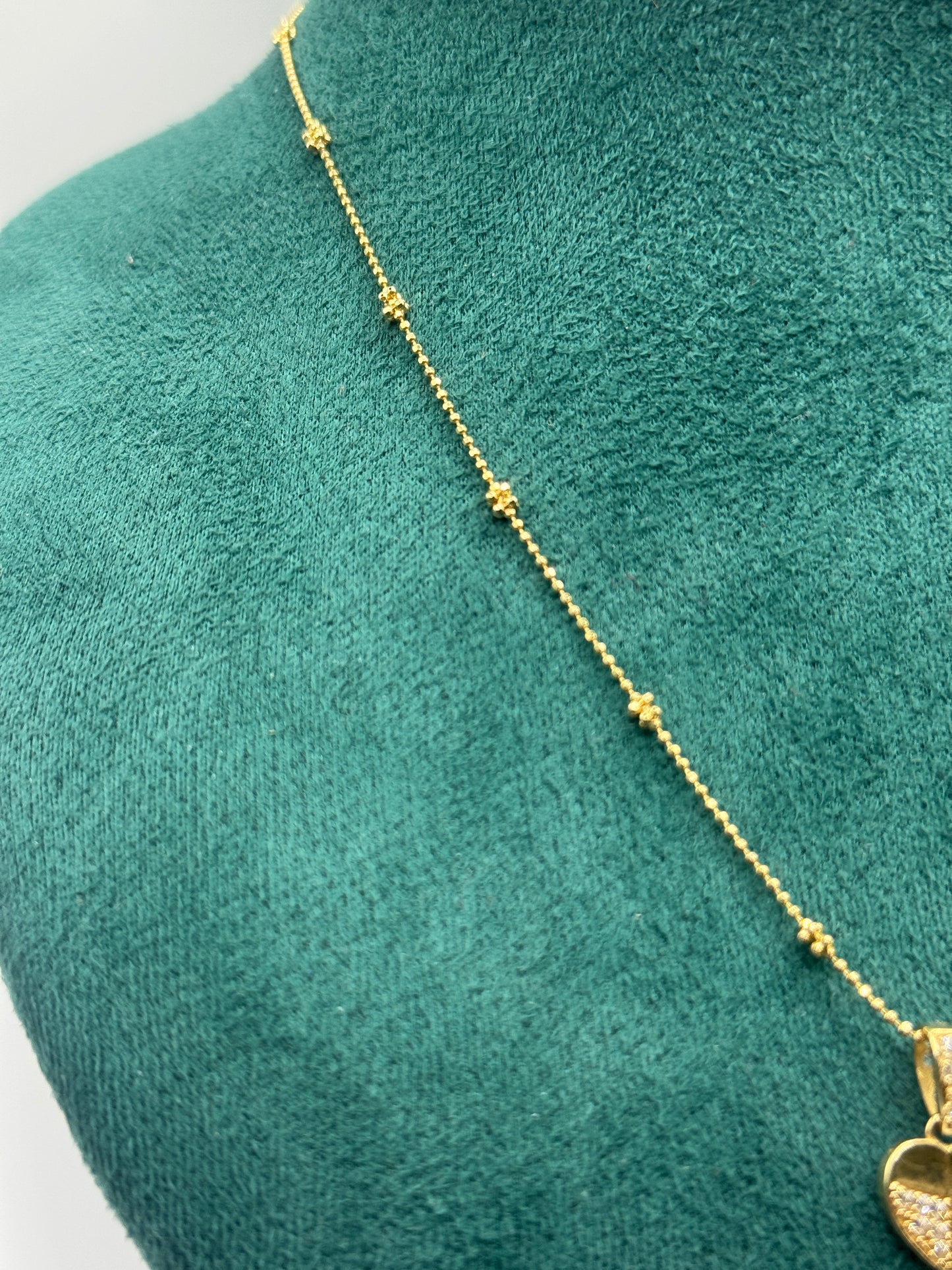 14k 20” necklace for women with heart pendant