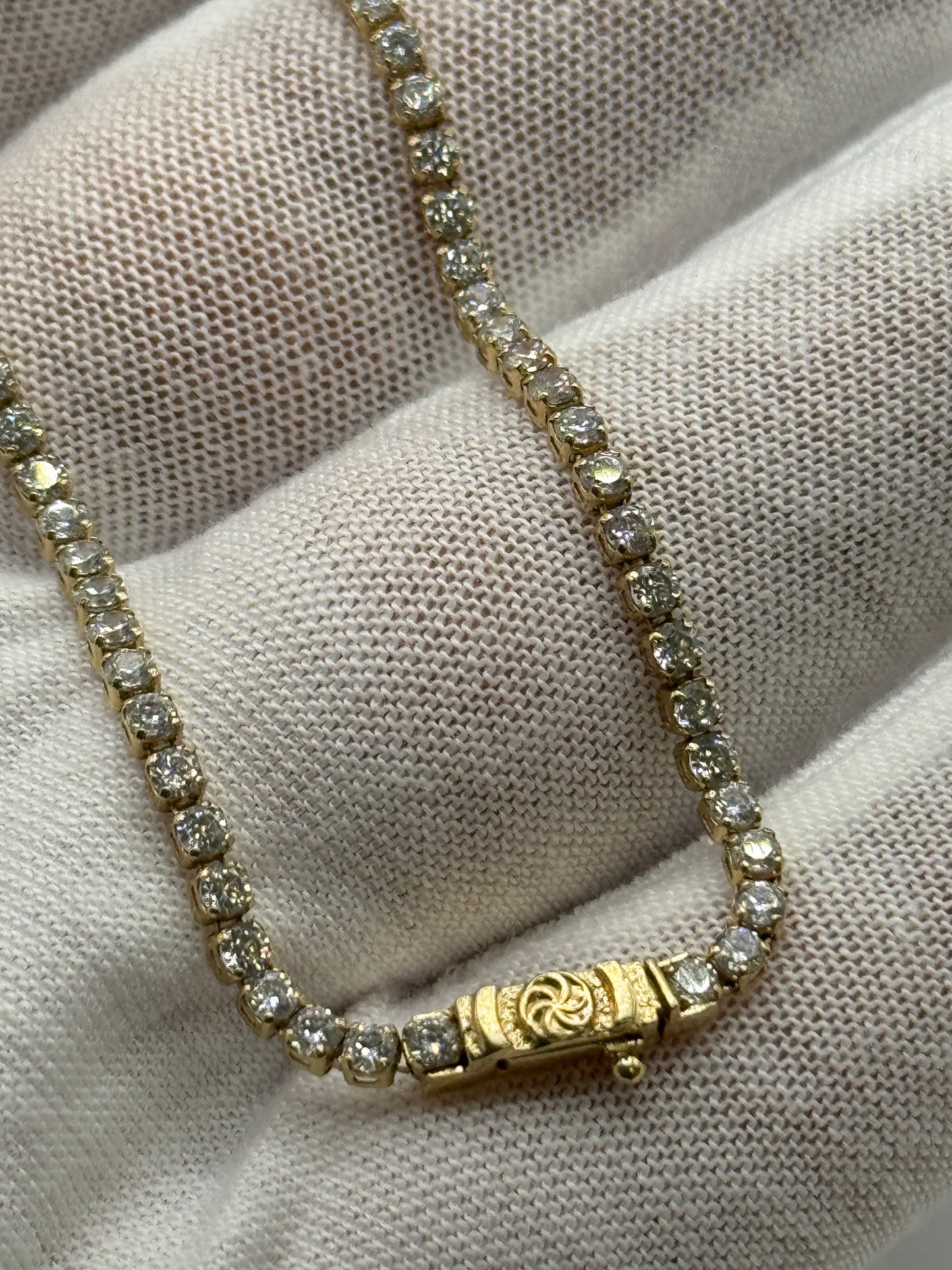 14k gold tennis bracelet for women 8”long