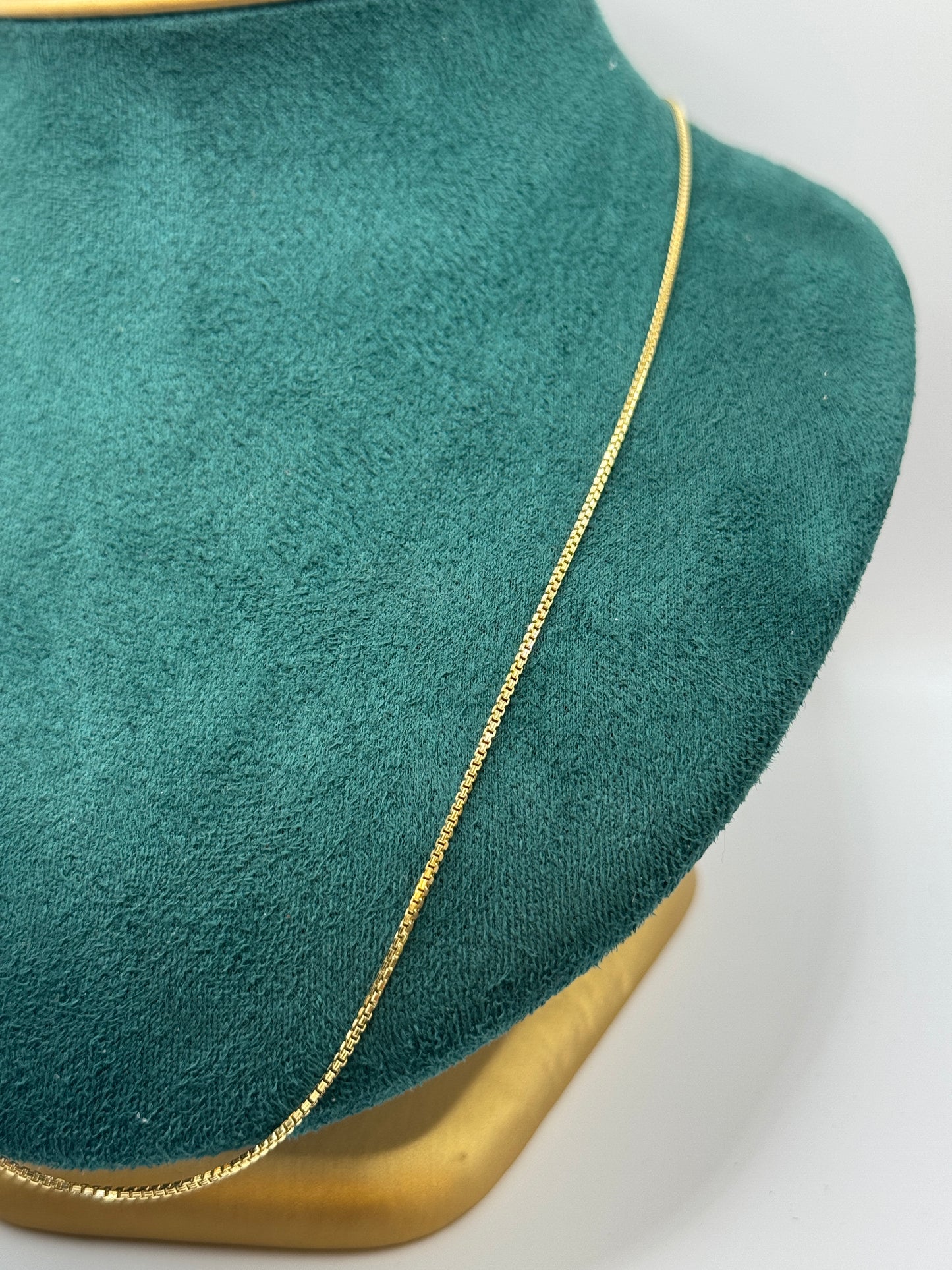 14K Gold Box Chain necklace– 24 Inches unisex