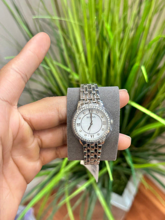Women's Crystals Stainless Steel Bracelet Watch 27mm Box Set