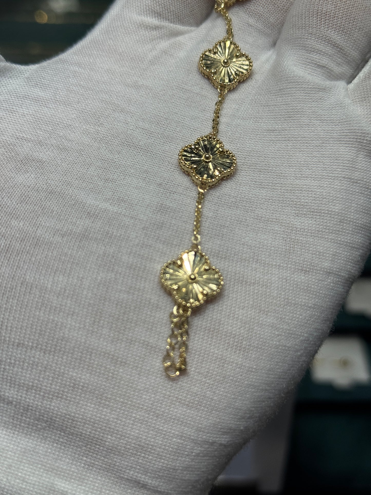 14k gold clover necklace bundle for women 29.3g