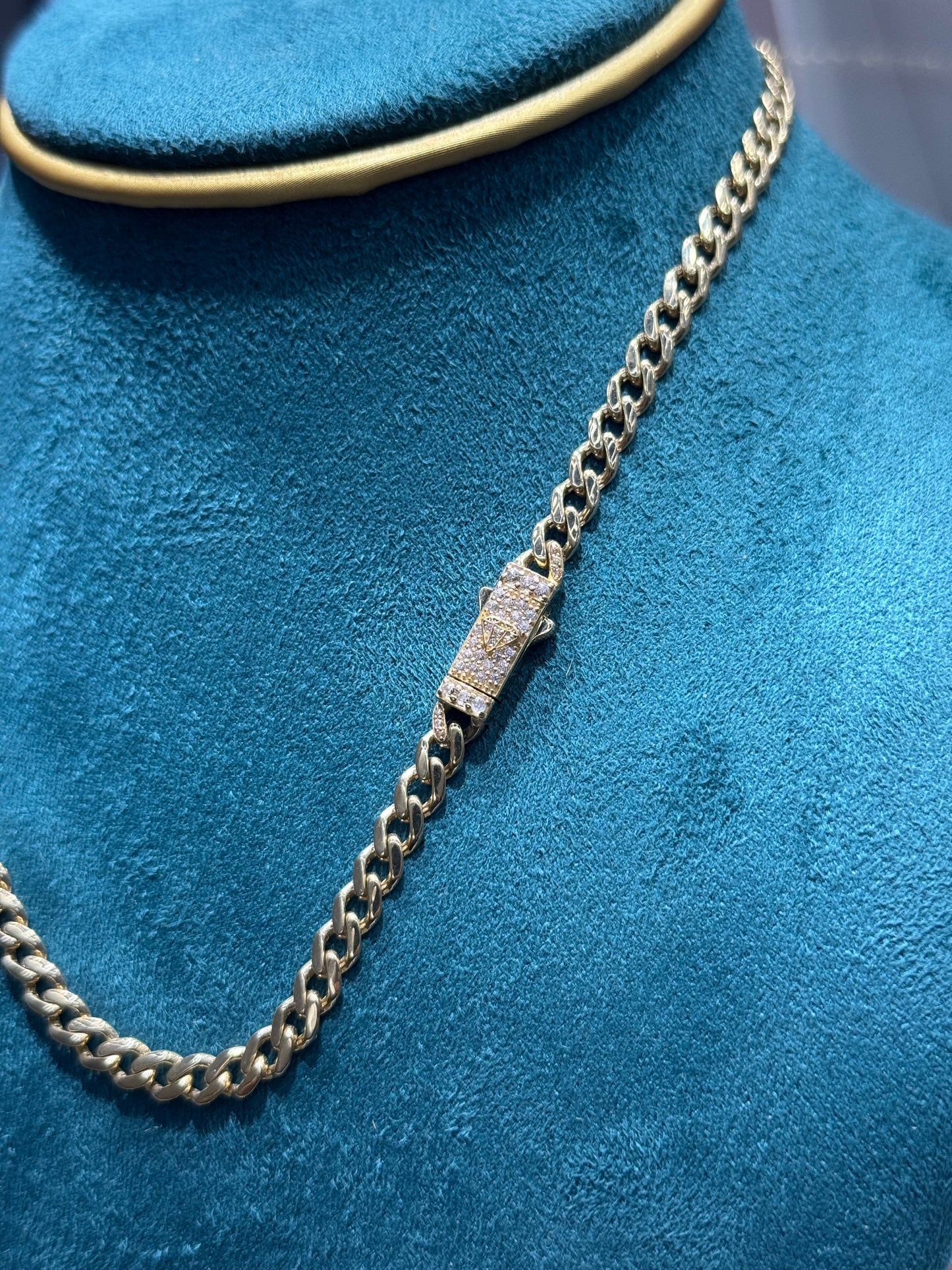 14K Gold – 5mm Cuban Link necklace chain  for Women