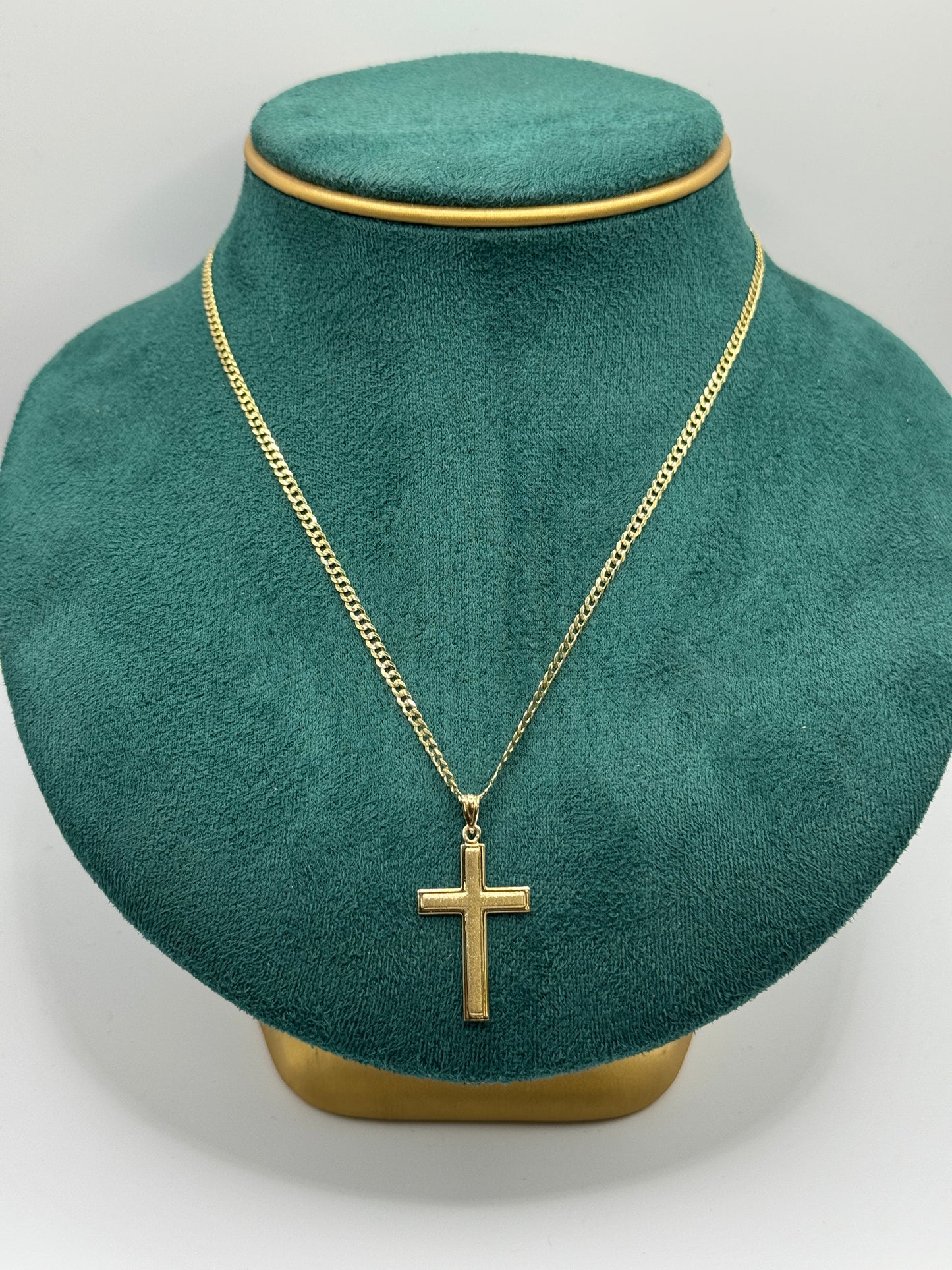 14K Gold Curb Link Chain necklace– Unisex 18” long