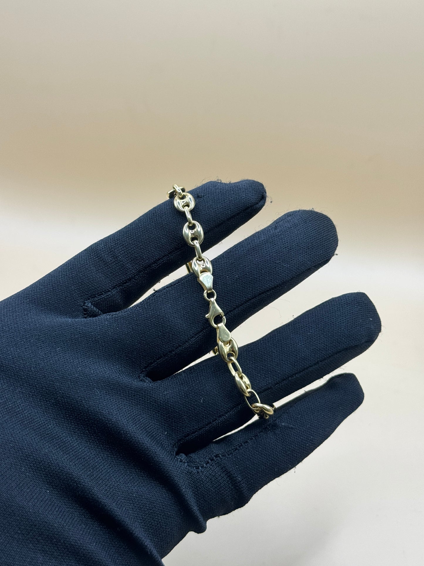 14K Gold Puffed Mariner Link Bracelet – 7” for women