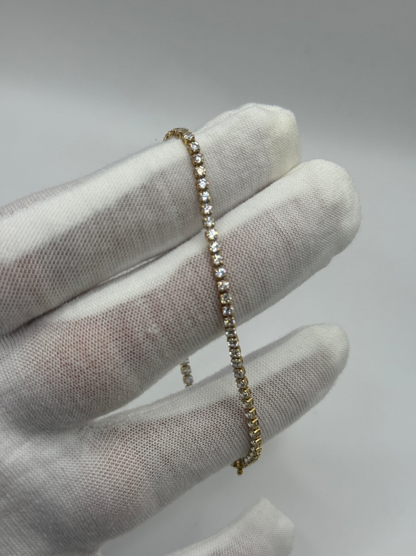 14k gold tennis bracelet for women 8”long