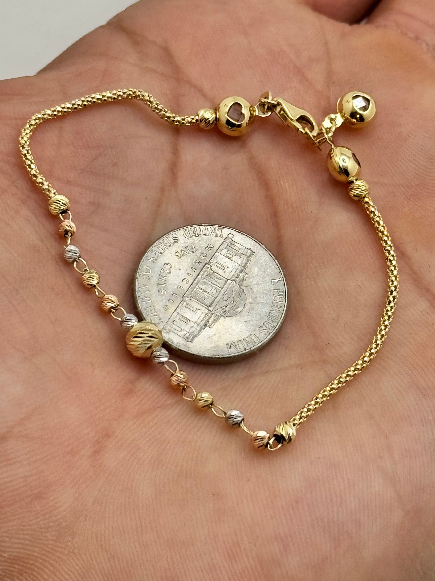 14k gold Bead Bracelet For Women