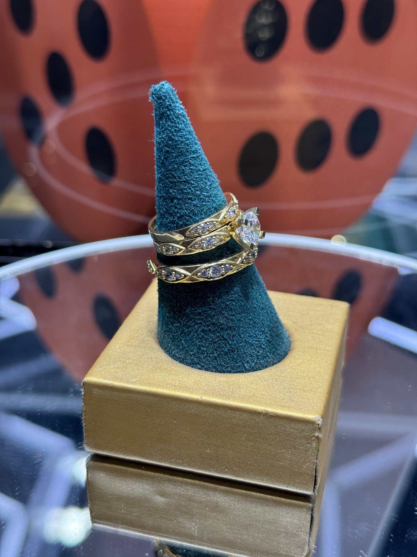 Trio ZC Wedding Ring Set  Love in 14K Gold