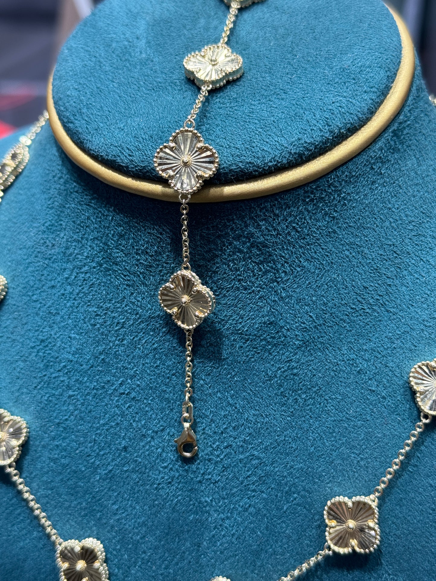 14k gold clover necklace bundle for women 29.3g