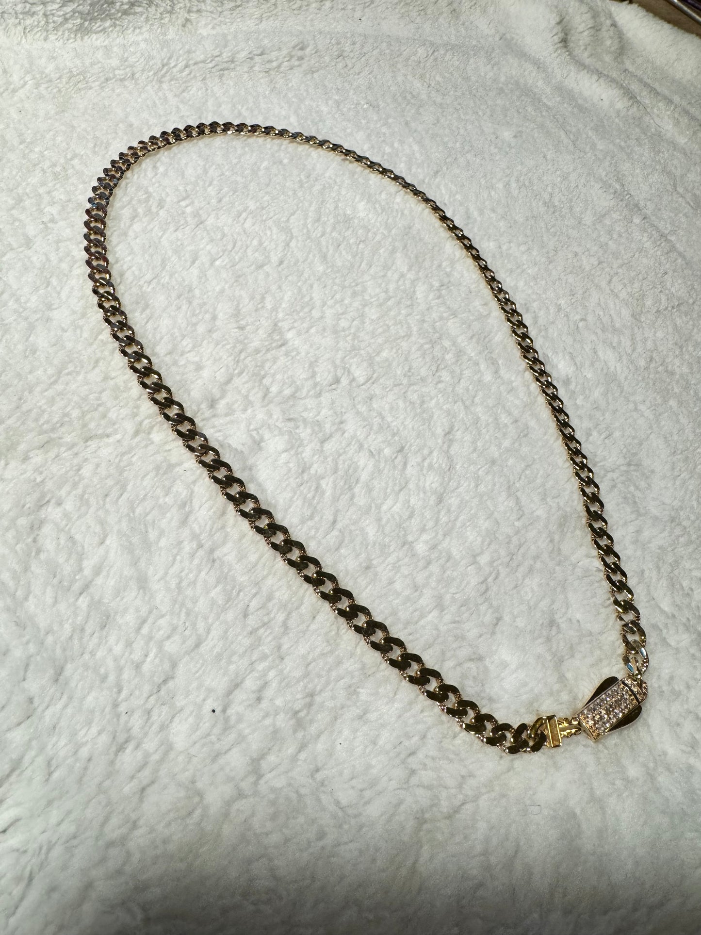 14k gold necklace Chain semi solid chain 18” inch for men