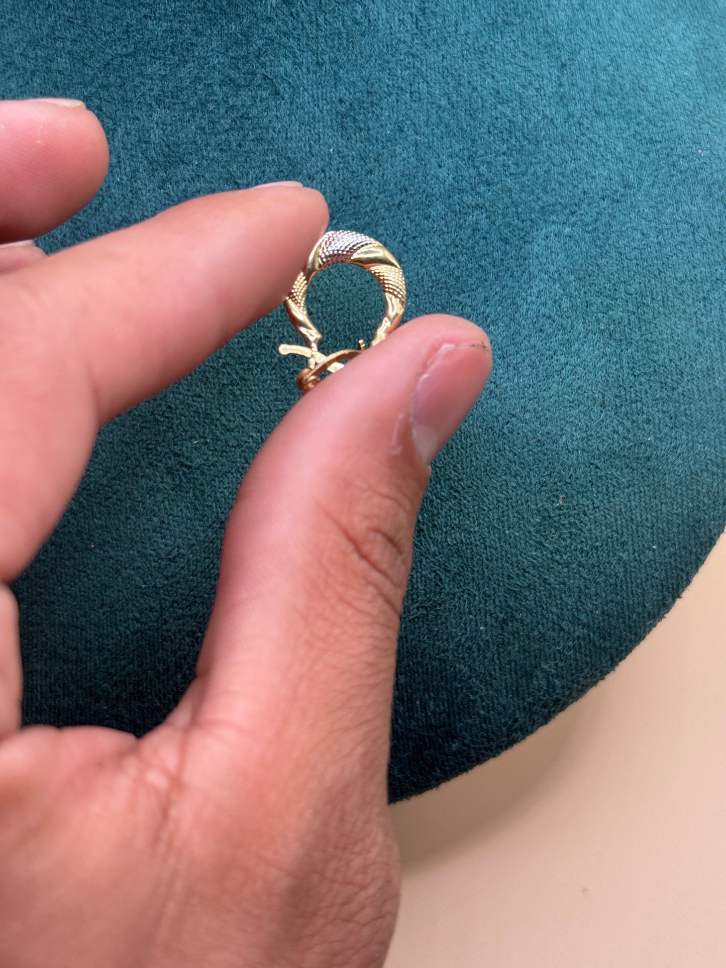 14K Two Tone Gold Hoop Earrings – White & Yellow Gold Hoops for Women, Dainty Everyday Jewelry