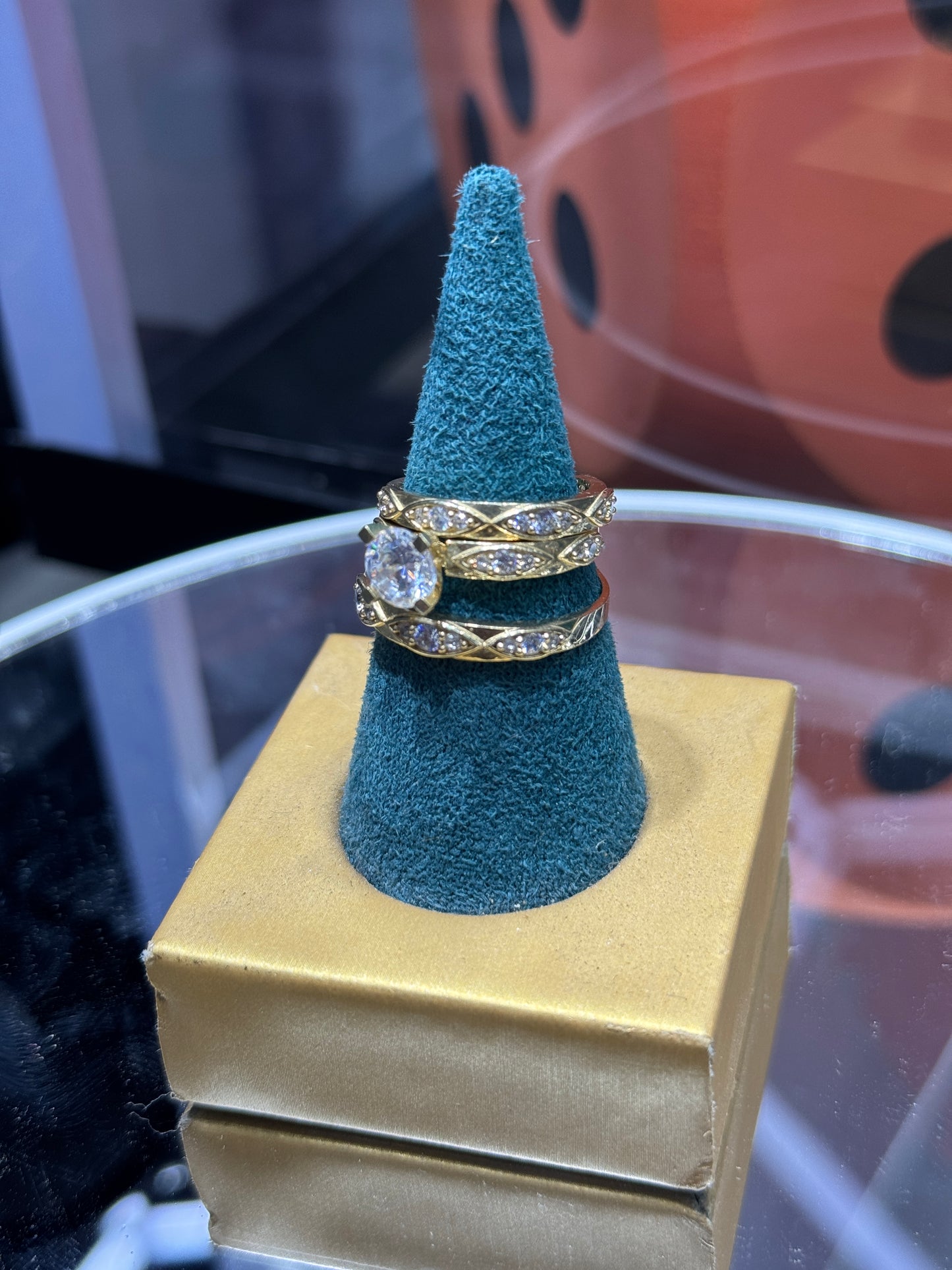 Trio ZC Wedding Ring Set  Love in 14K Gold