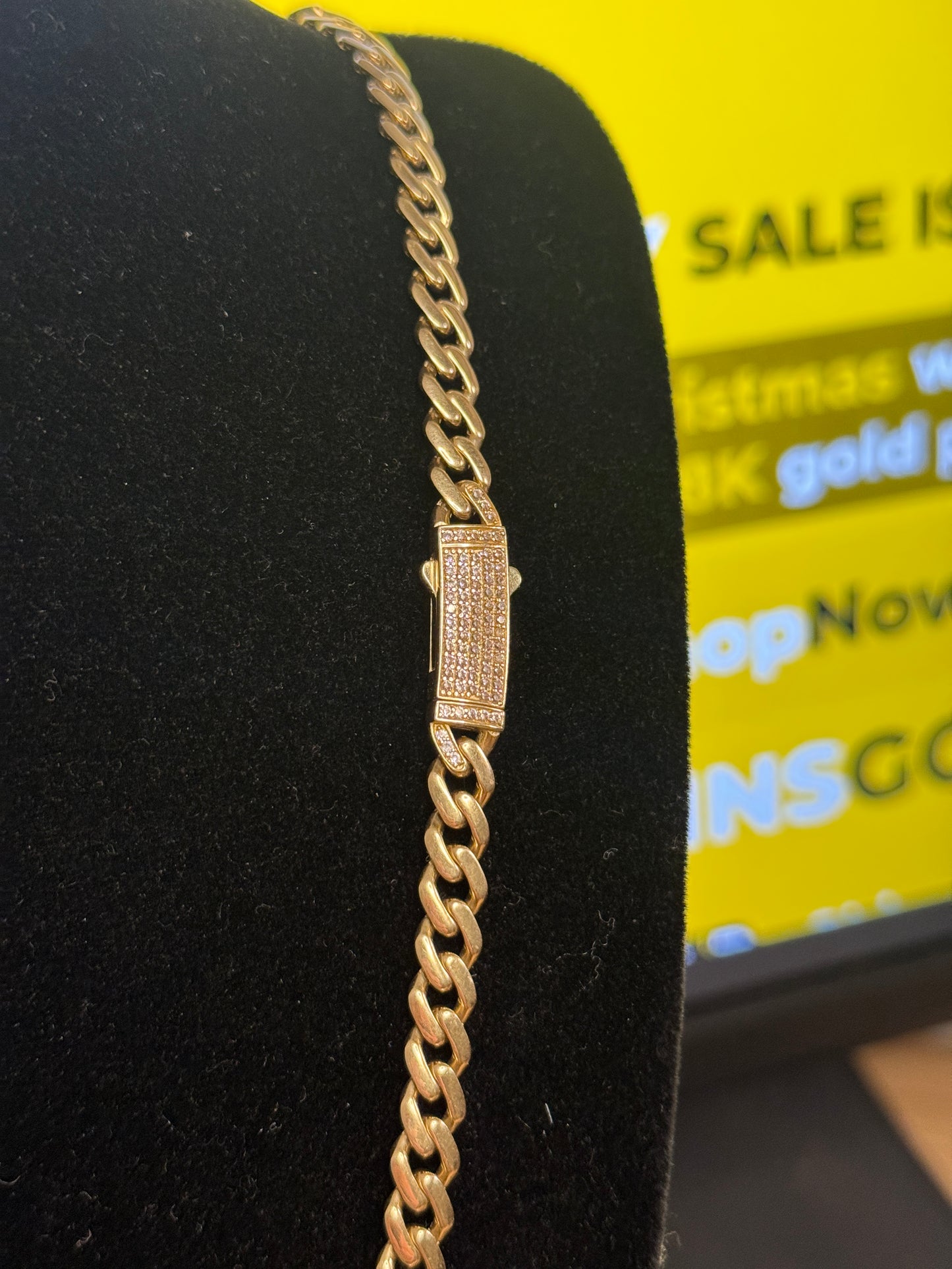 14K Gold Hollow Cuban Link Chain for Men – 24” Long