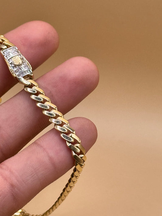 14K Gold Anklet Bracelet – 10” (Approx. 6–10g) for Women