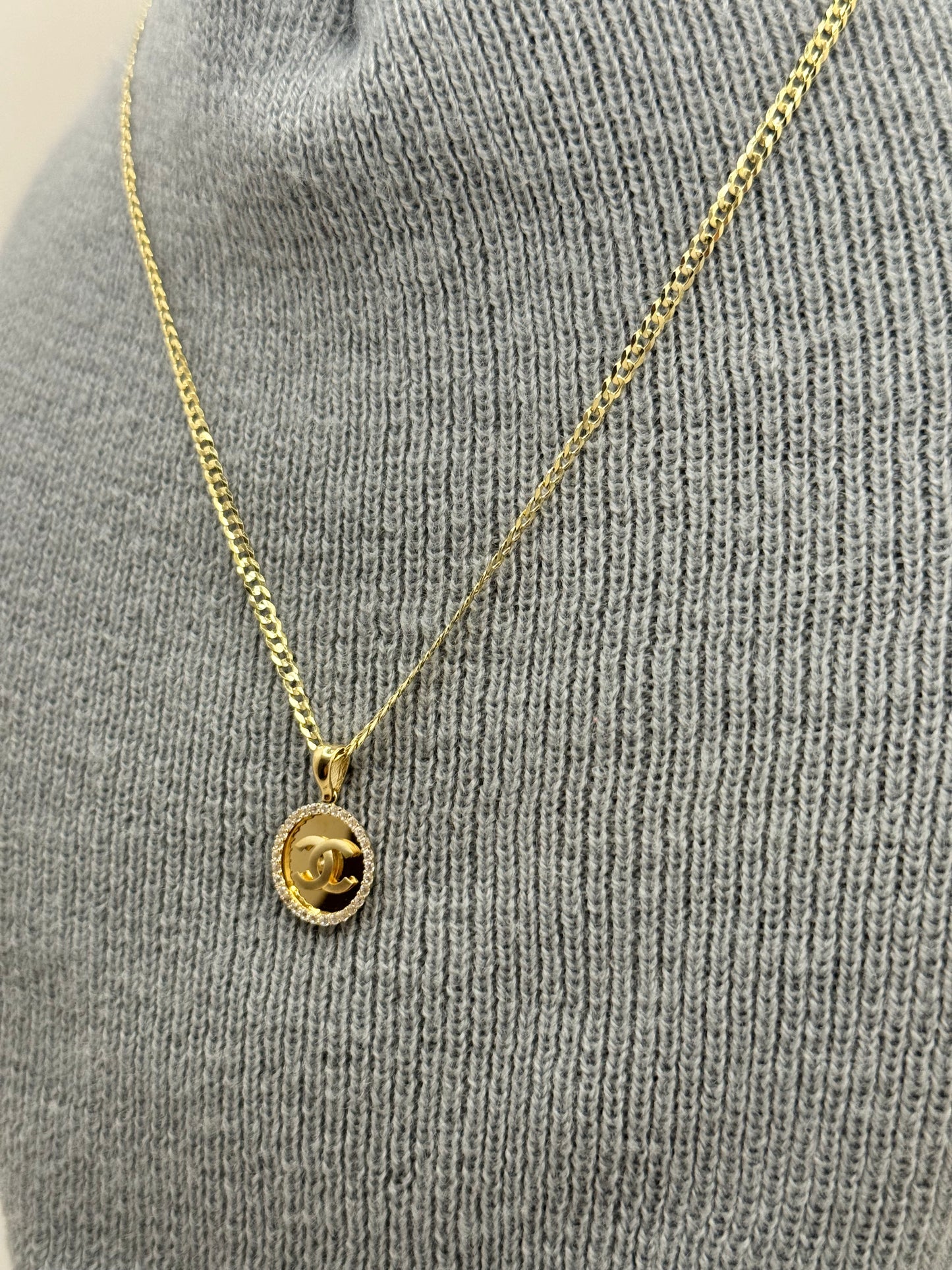 14k gold curbed link