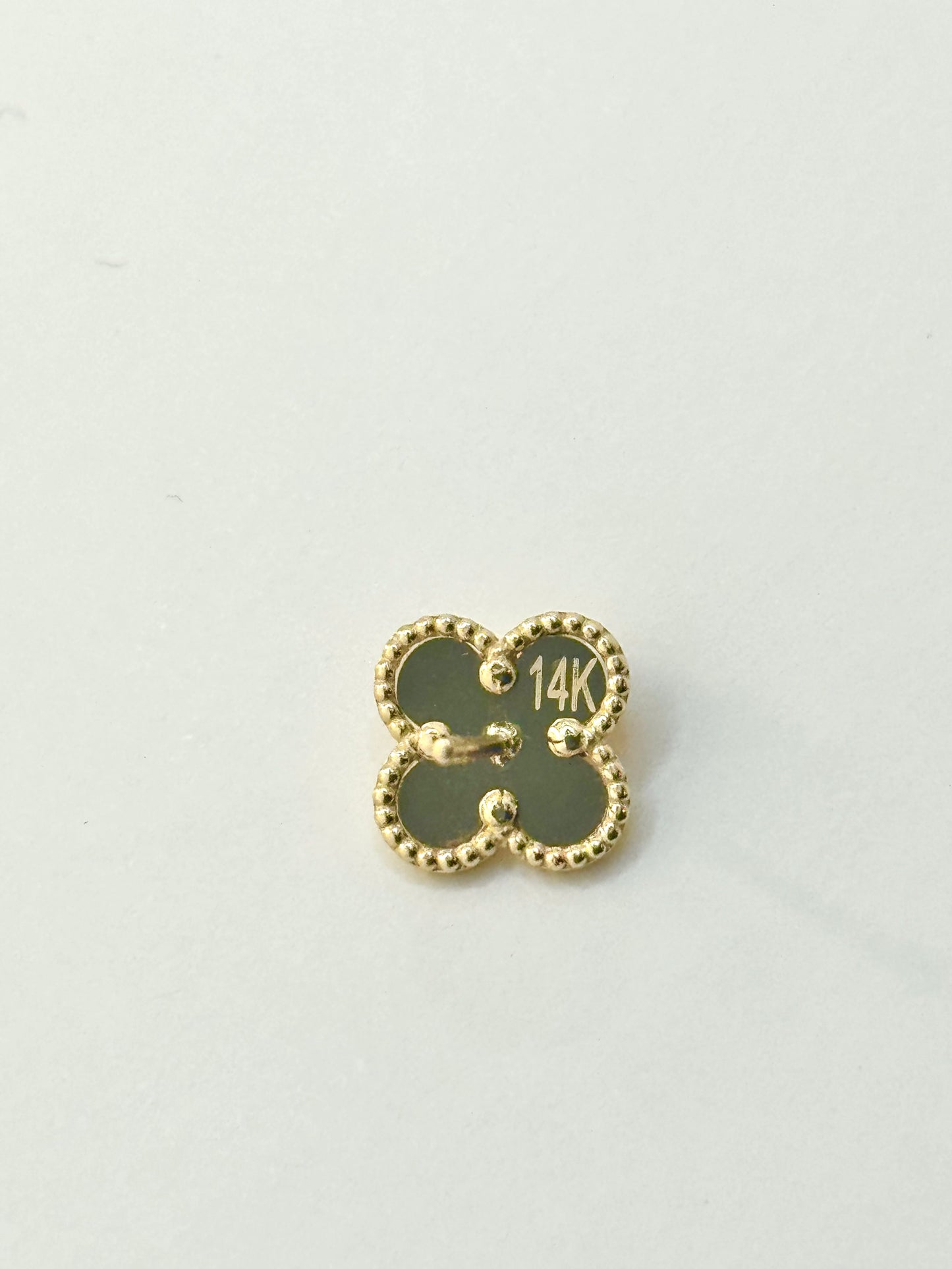 14k gold Clover Leaf Ear studs