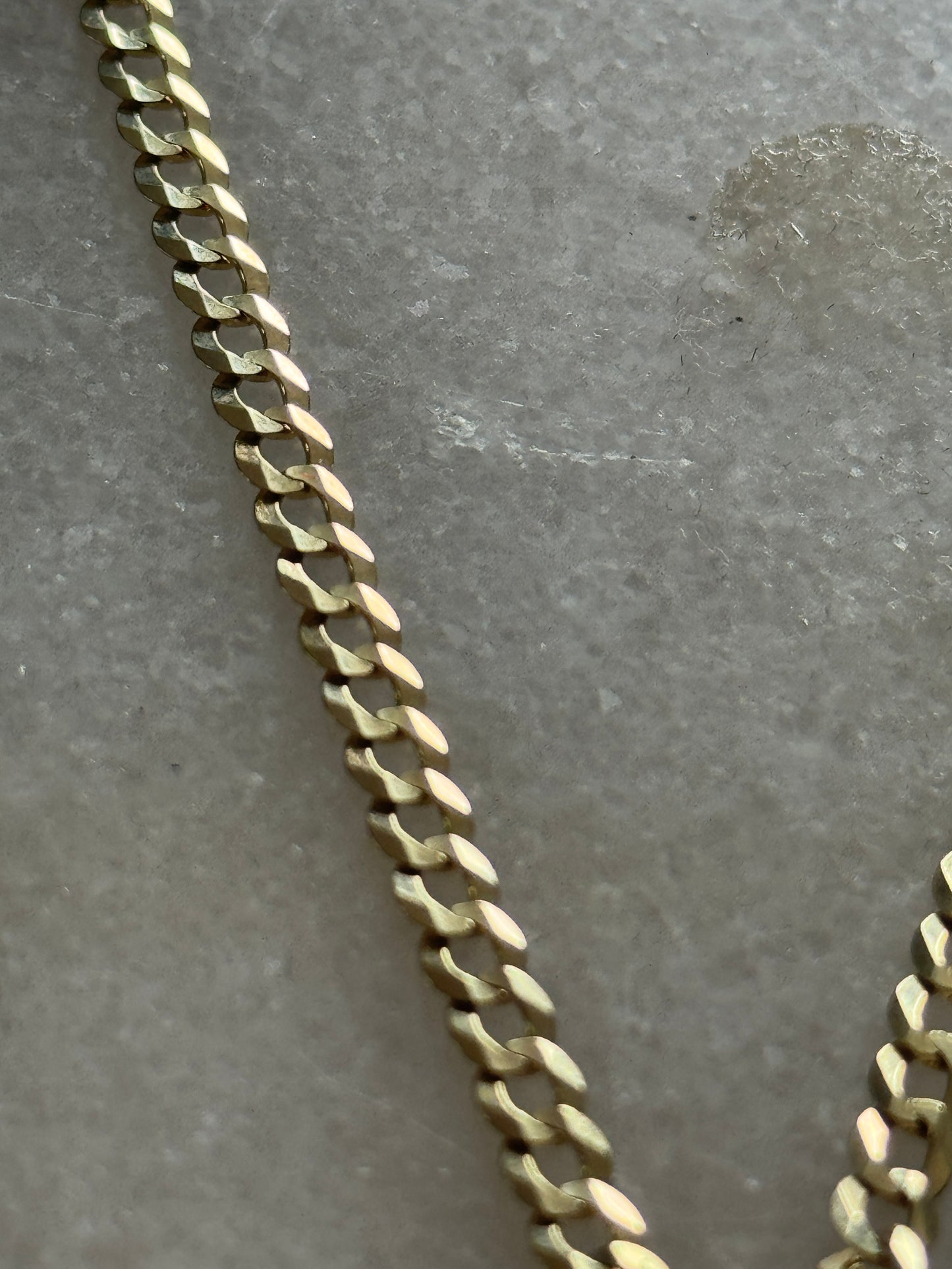 14K Gold Curb Link Chain with Saint Jude Pendant-For Men