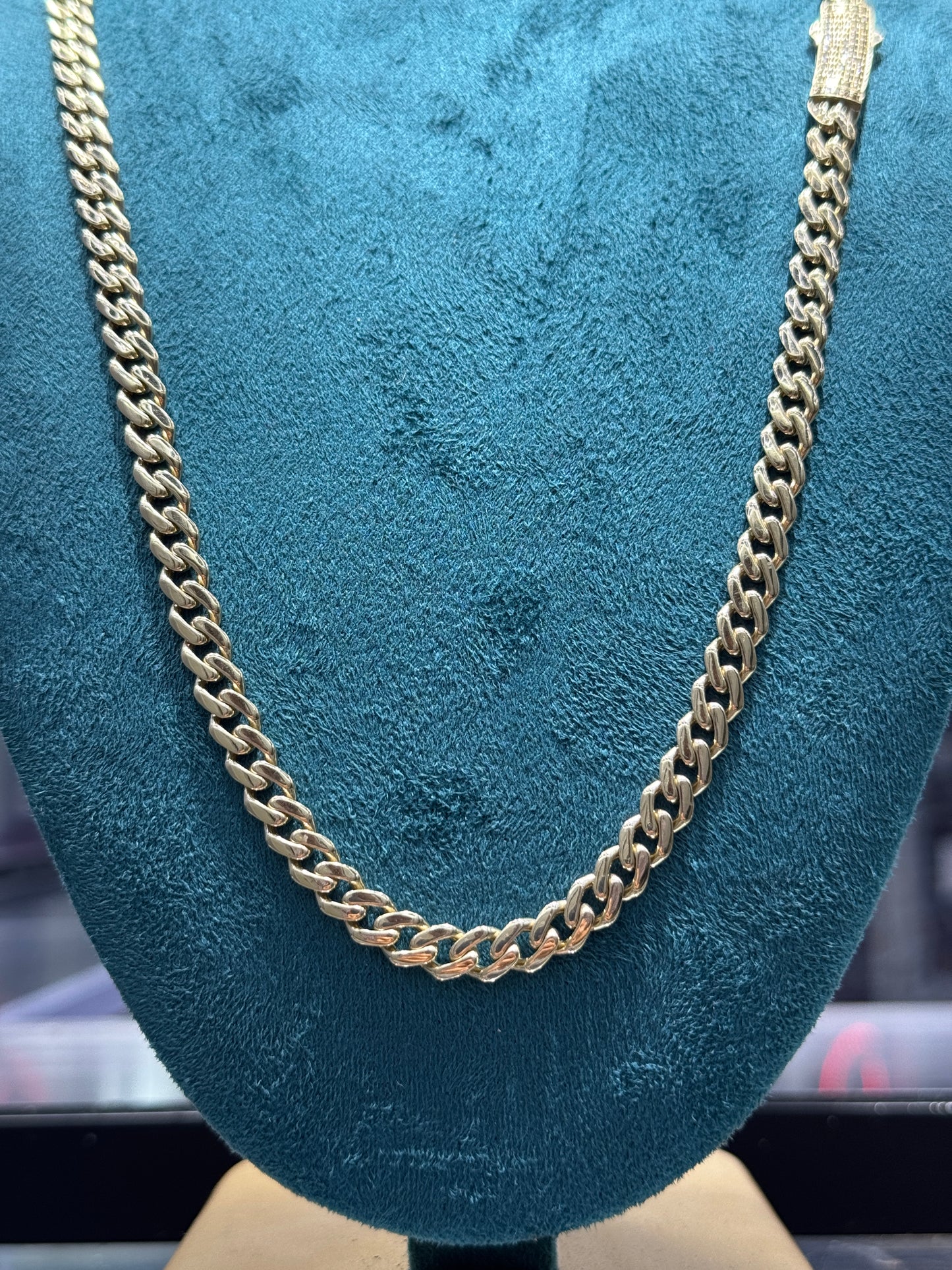 14K Gold 6.5mm Hollow Cuban Link – For Men, Lightweight Comfort