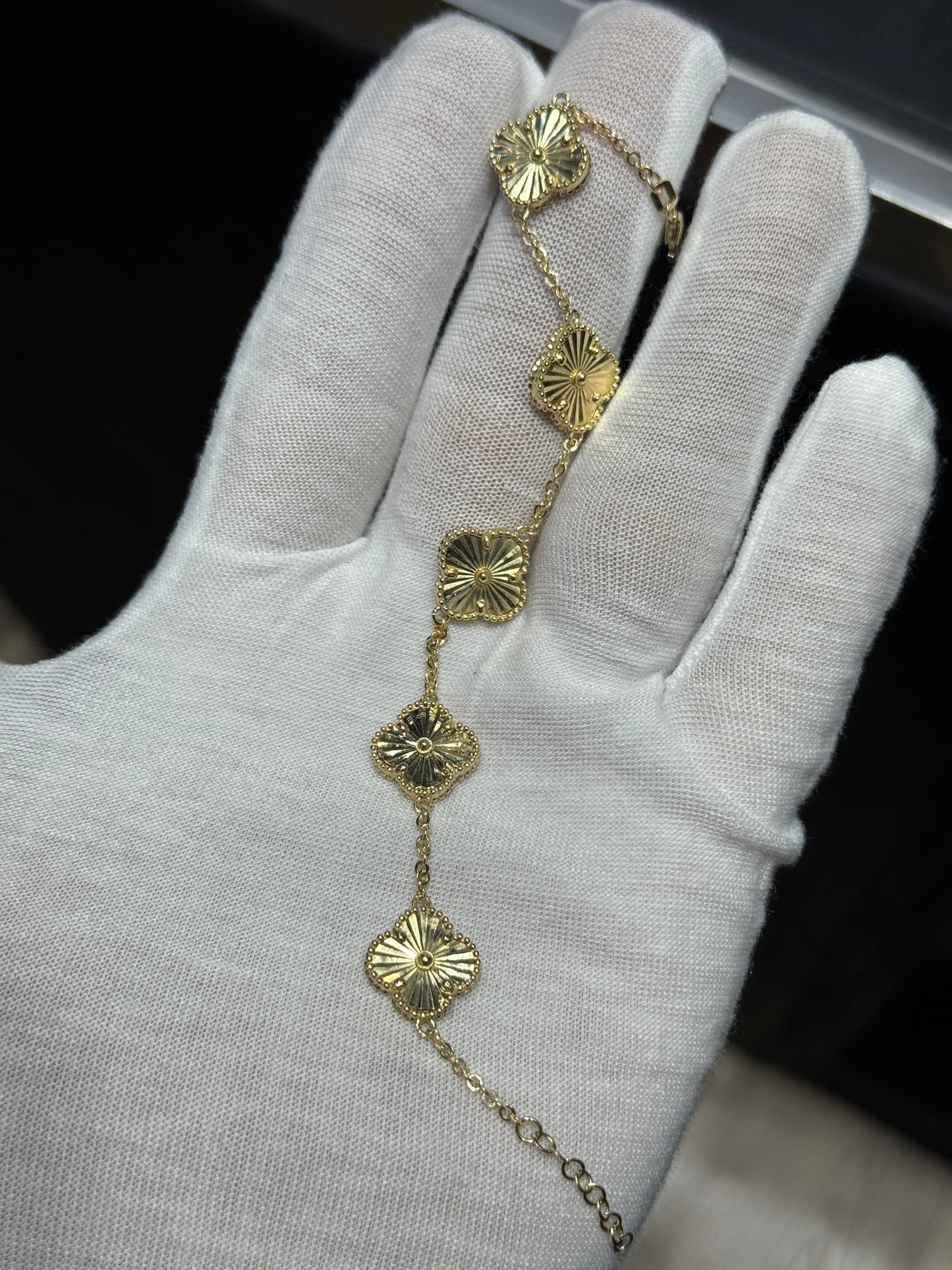 14k gold clover necklace bundle for women 29.3g