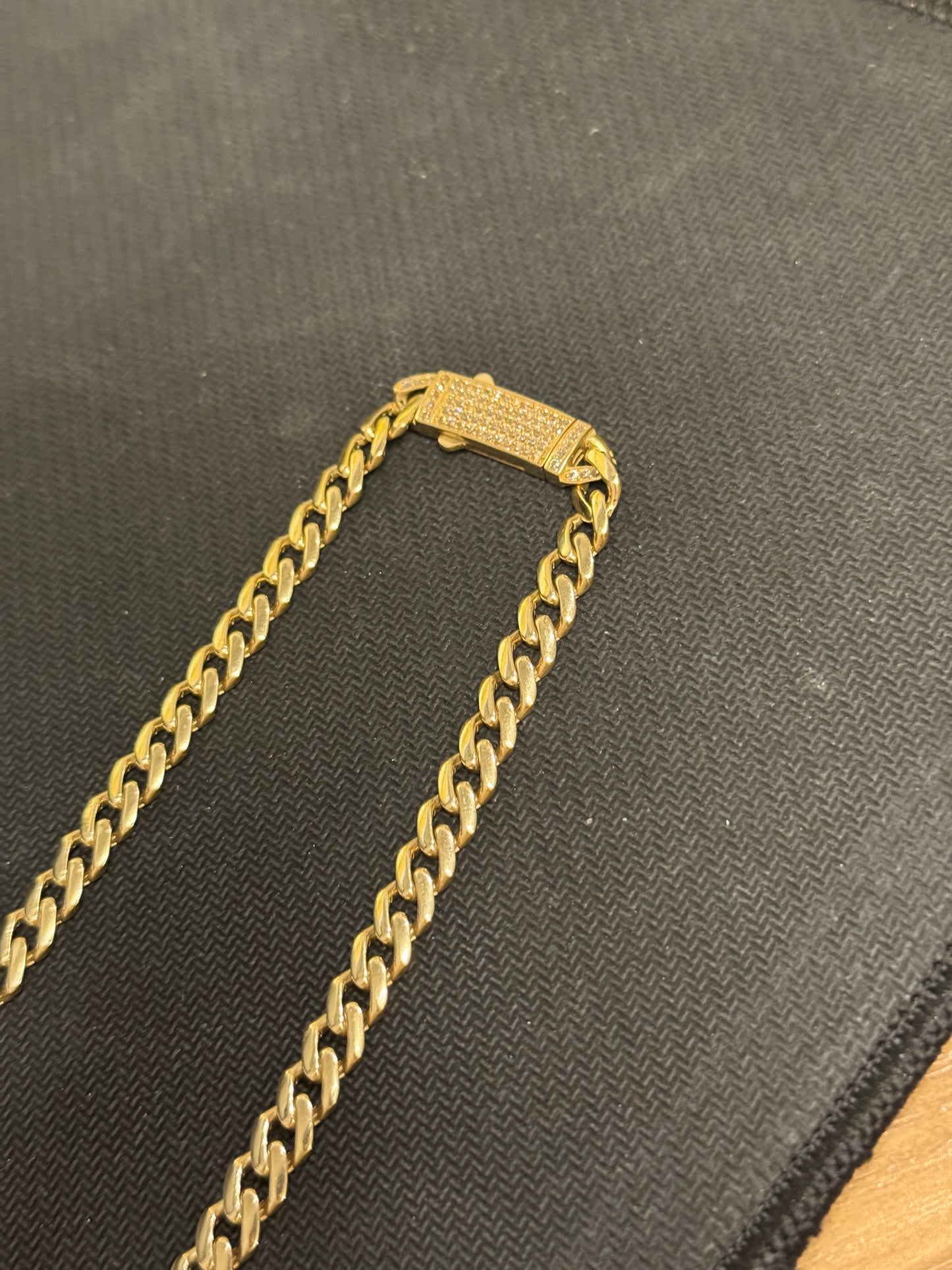 14K Gold Hollow Cuban Link Chain for Men – 24” Long