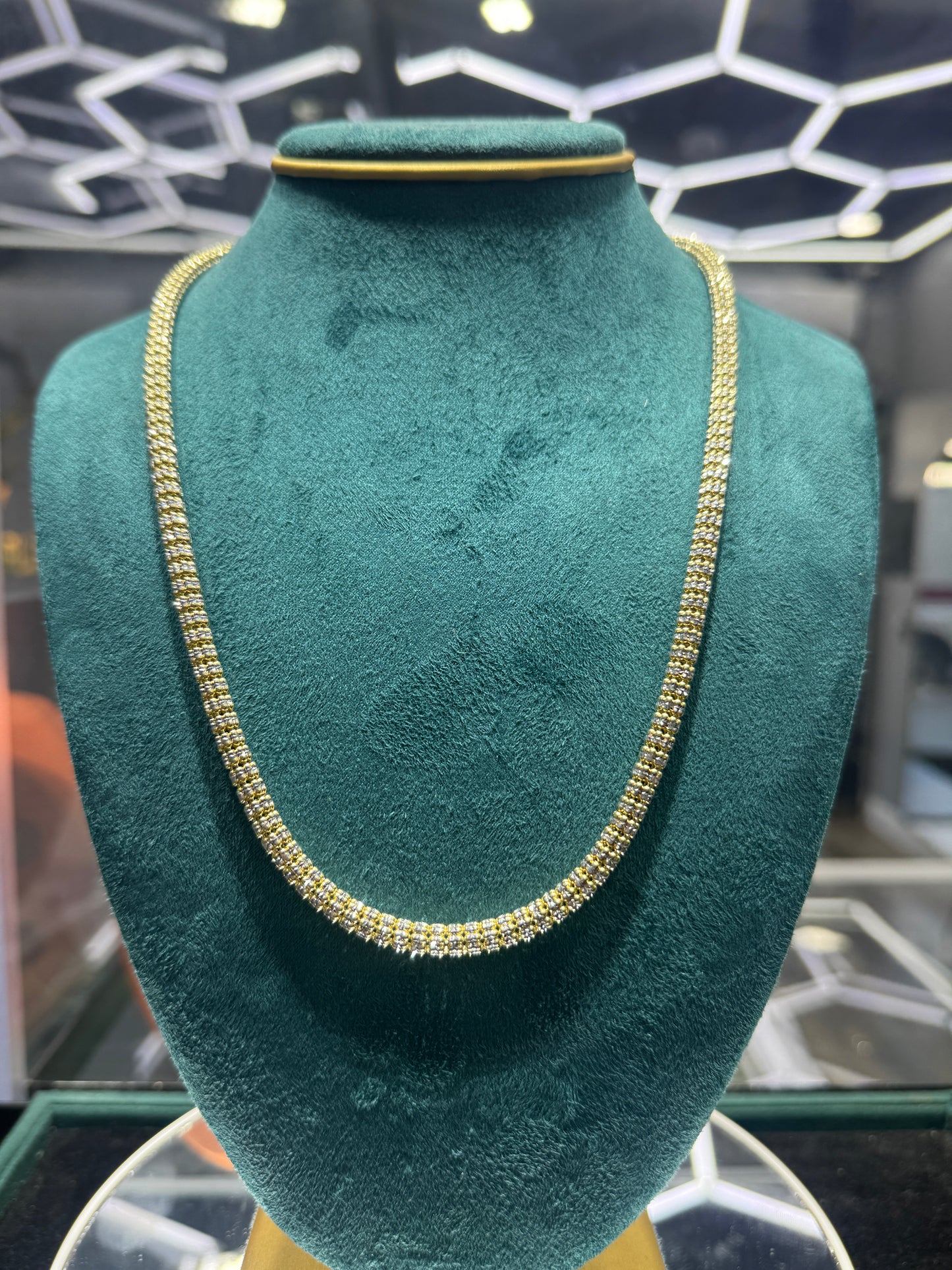 5mm 14K Gold 5mm Diamond-Cut Ice Chain – Bold Shine