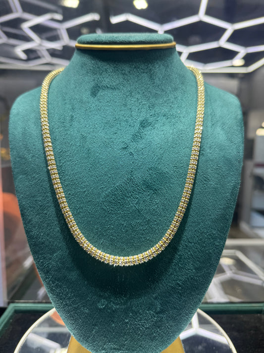 5mm 14K Gold 5mm Diamond-Cut Ice Chain – Bold Shine