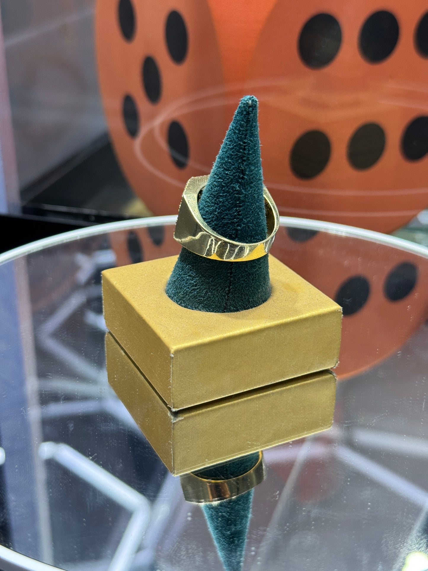 14K Gold Men’s Ring – Sparkling Cubic Zirconia 11.5”