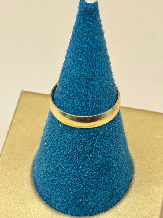 14K Gold Round Band Ring – 4mm | Size 8 (Unisex)